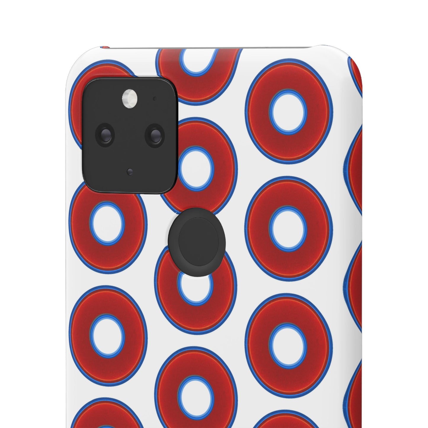 Lumpy Donut Snap Case - red vivid donut print w/white background