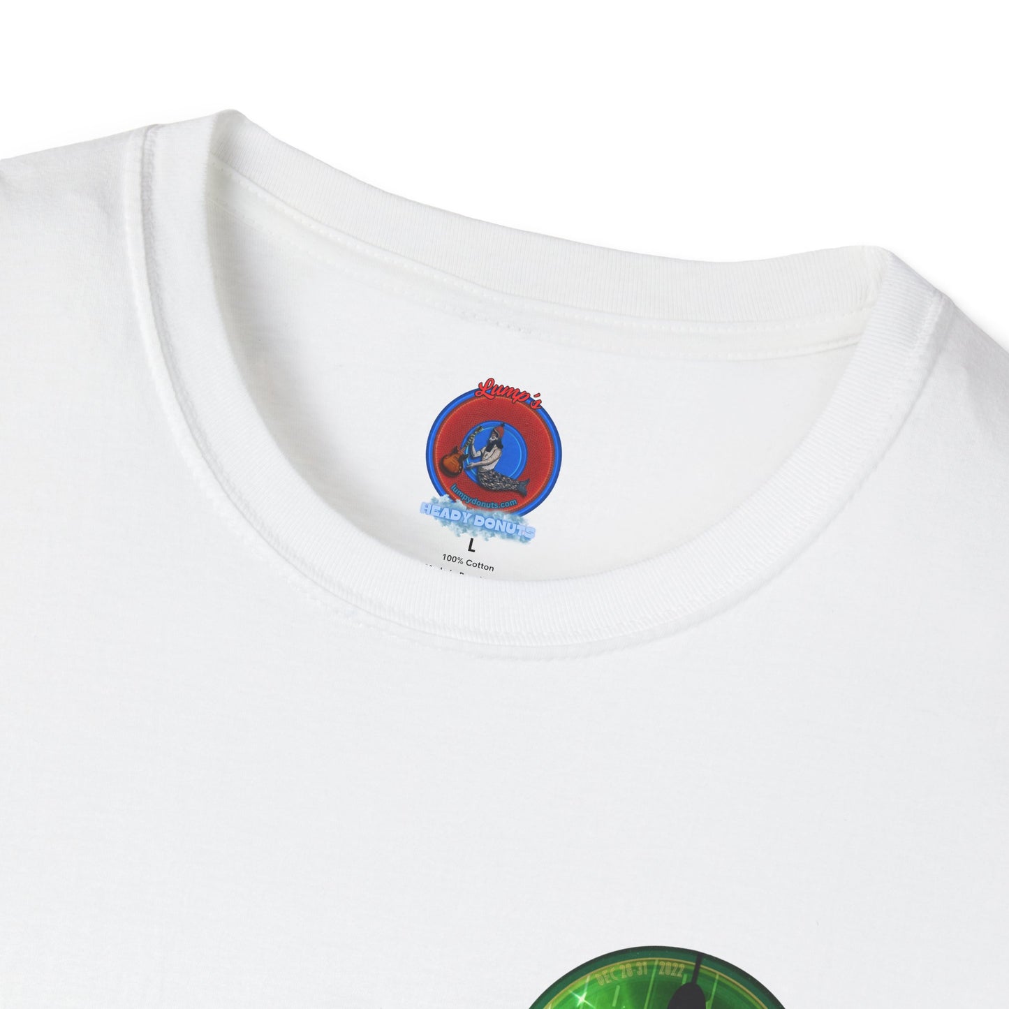 Classic Donut Tee - Unisex Soft-Style - "There was a party Dec 28-31 2022 in NYC, now tell me where were you" - series 1.0  - *green [commemorative donut]