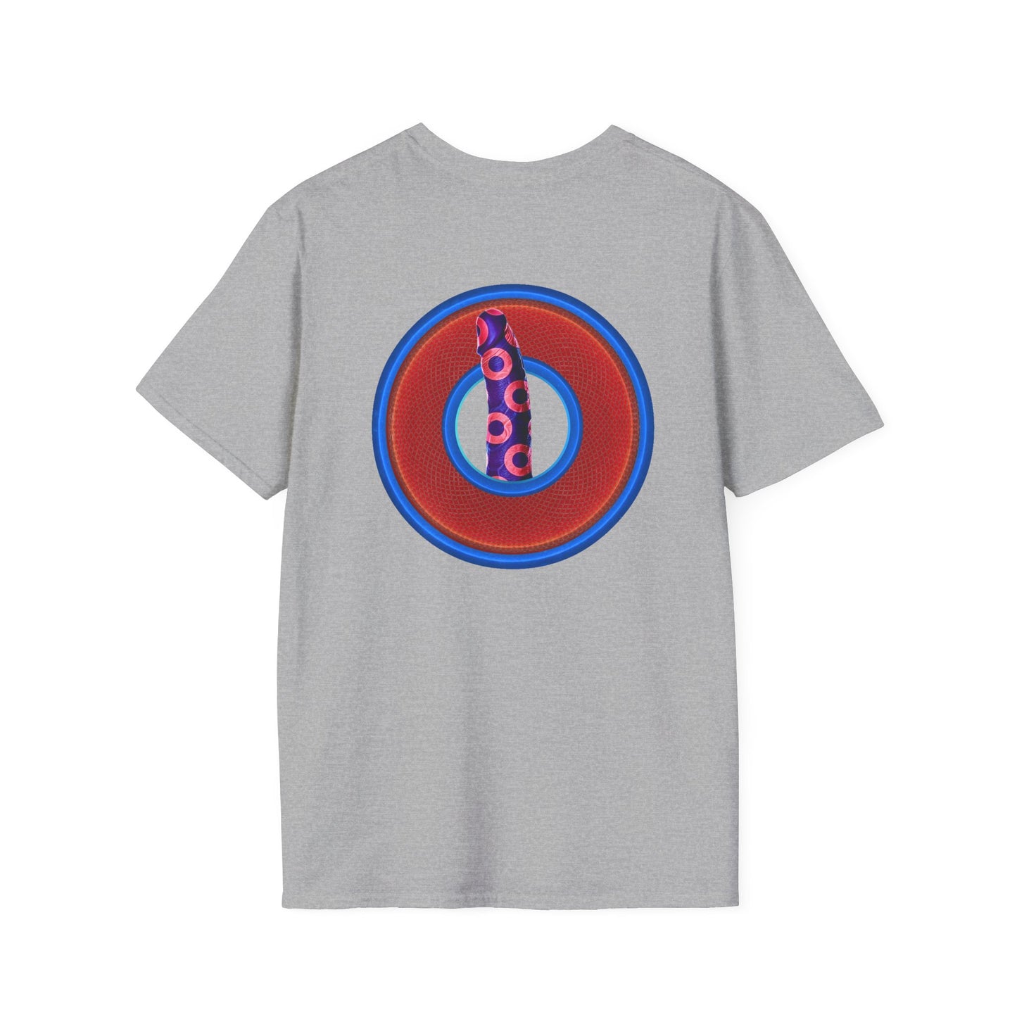Classic Donut Tee - Unisex Soft-Style - "Sir Richard's Phamous Donut" - series 1.0  - variant 1 - red/blue paradox donut