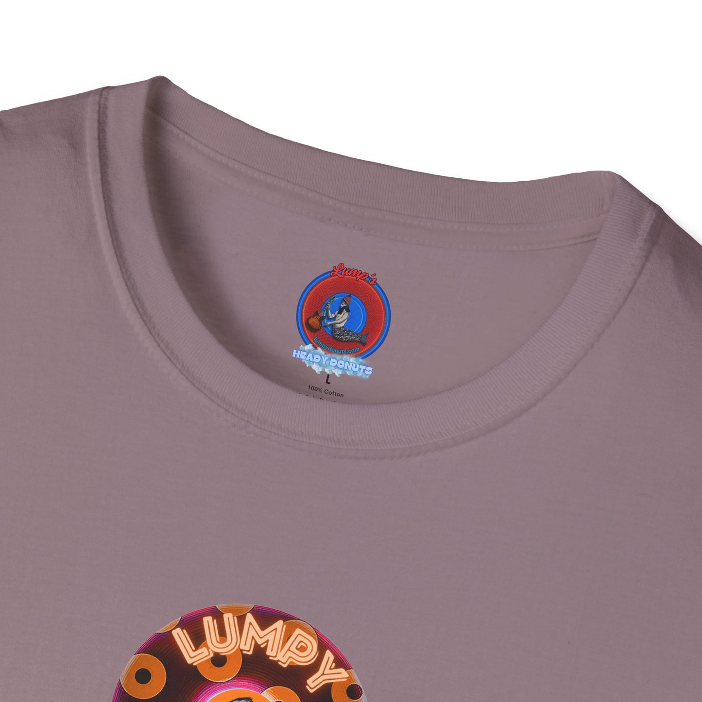 Coffee Traders Tee - Unisex Soft-Style - "Blastoff " - paradoxical donuts - variant 2 - logo front/mothership back