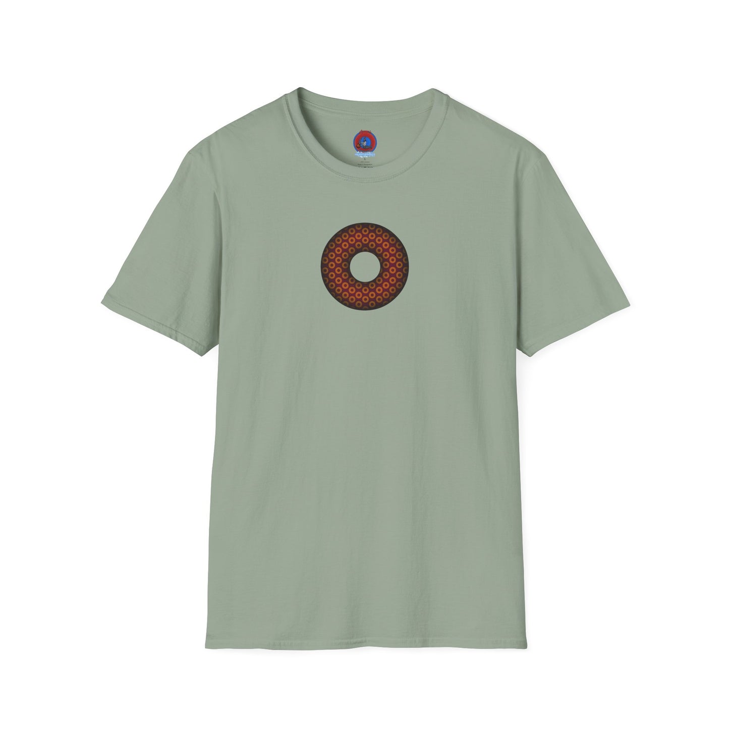 Plain Donuts/Unisex Soft-Style - "Plain Paradoxical Grided Donuts" - orange/burgundy donuts