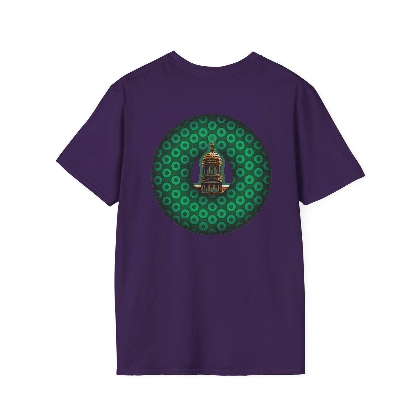 Classic Donut Tee - "Save Mondegreen City Hall Clock Tower" - paradox donut - series 1.0 - variant 2 - green donut