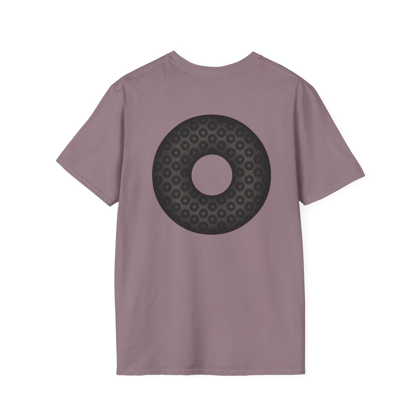 Plain Donuts/Unisex Soft-Style - "Plain Paradoxical Grided Donut" - black/black donuts
