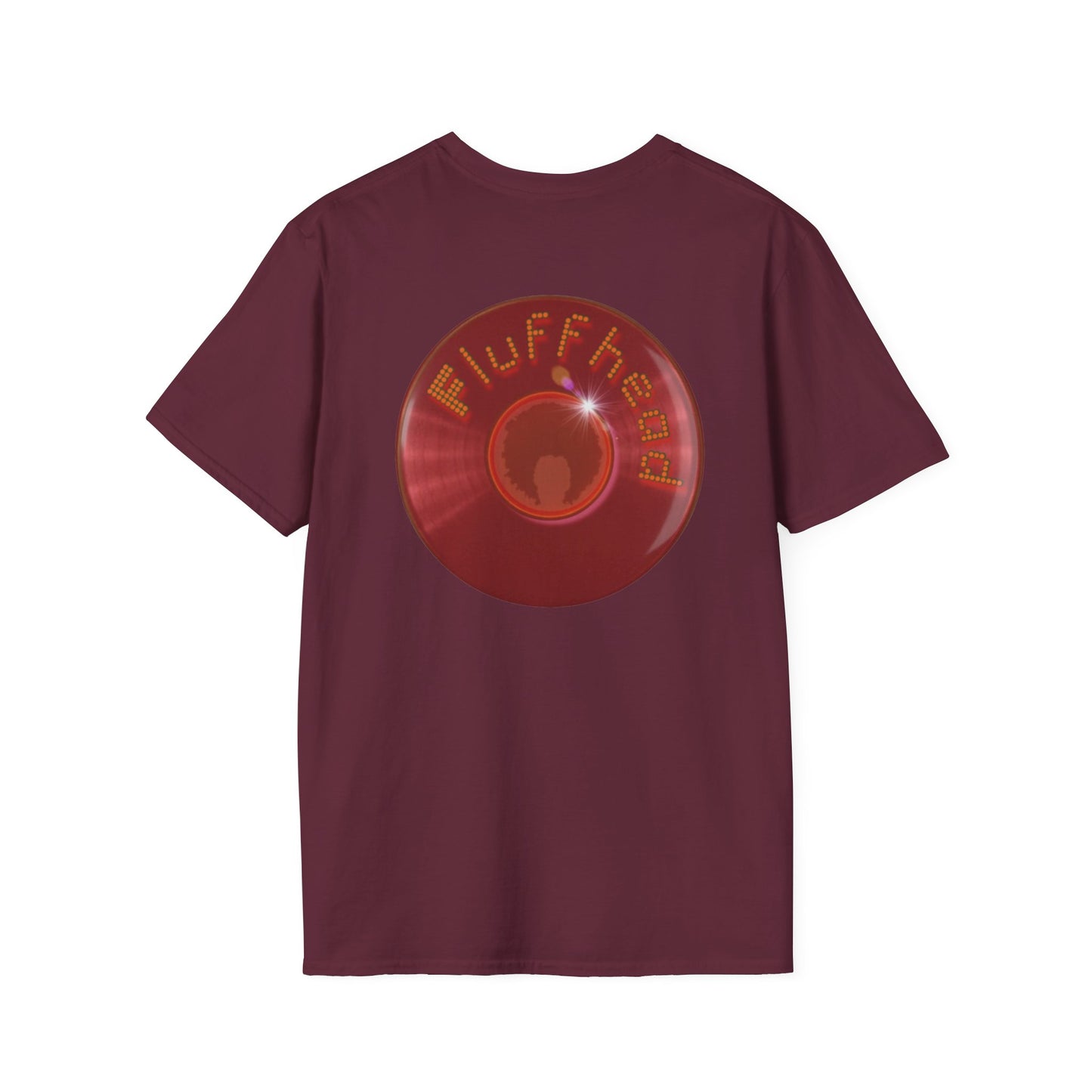 Classic Donut Tee - Unisex Soft-Style - "The Fluffernutter Donut" - series 1.0 - dark red donut