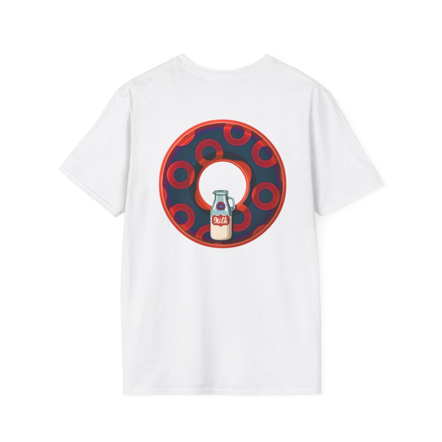Classic Donut Tee - Unisex Soft-Style - "Wooked Cream - YEMSG Donut " -purple/red rustic paradox donut - variant 3