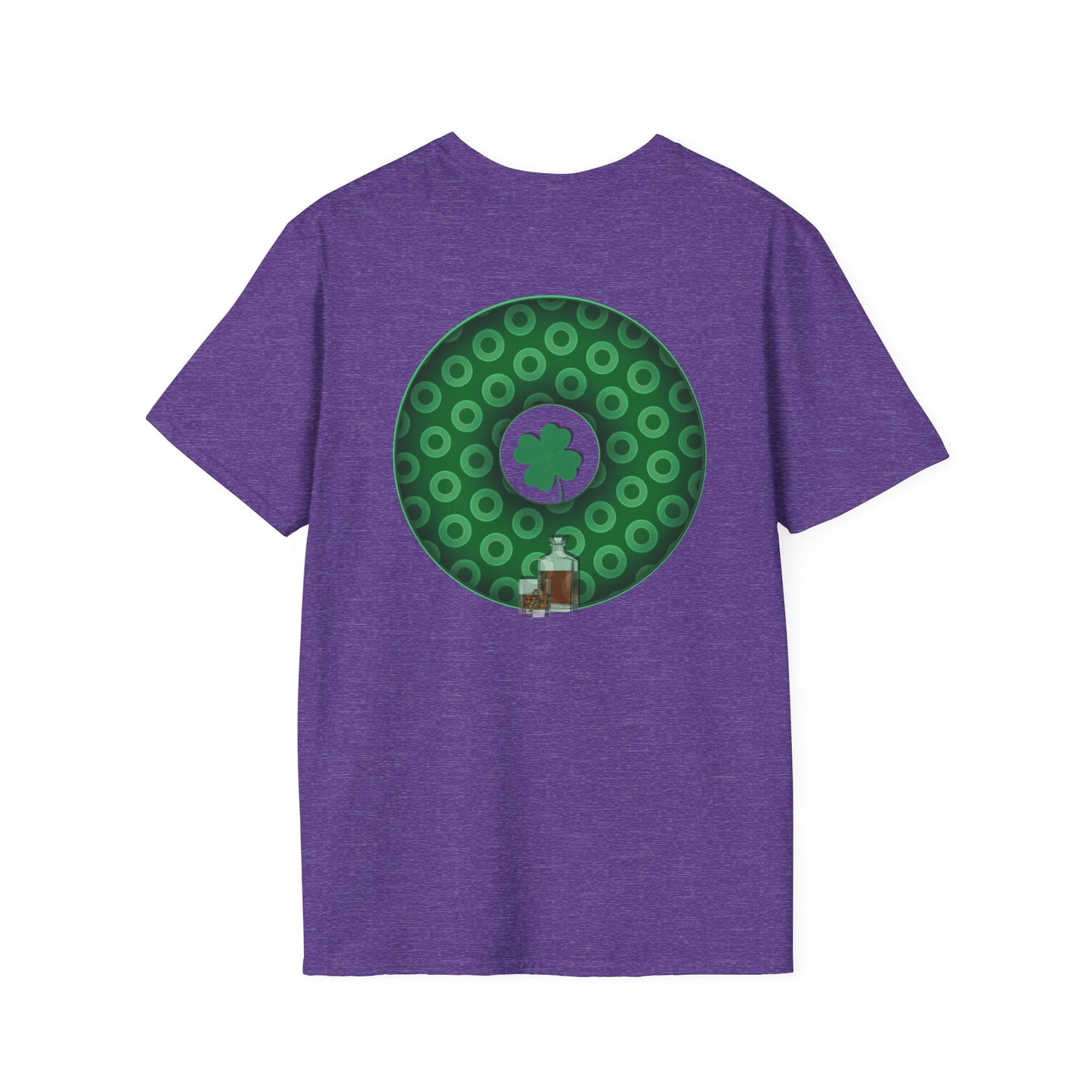 Classic Donut Tee - Unisex Soft-Style - "Patron Saint of Donuts" - St. Patrick's Day Donut - w/whiskey - holiday edition - variant 2