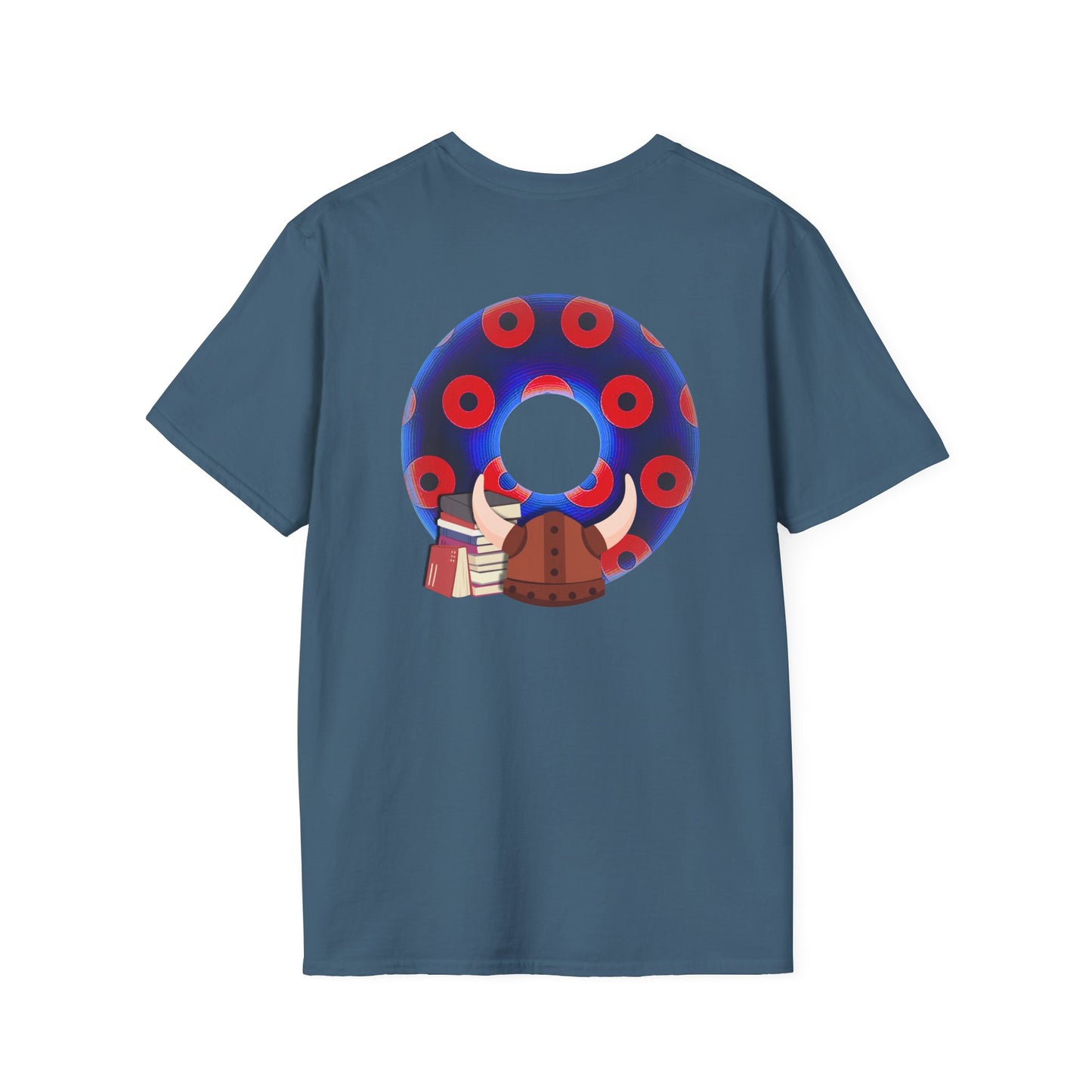 Classic Donut Tee - Unisex Soft-Style - "El Fuego Donut" - paradoxical blue/red donut