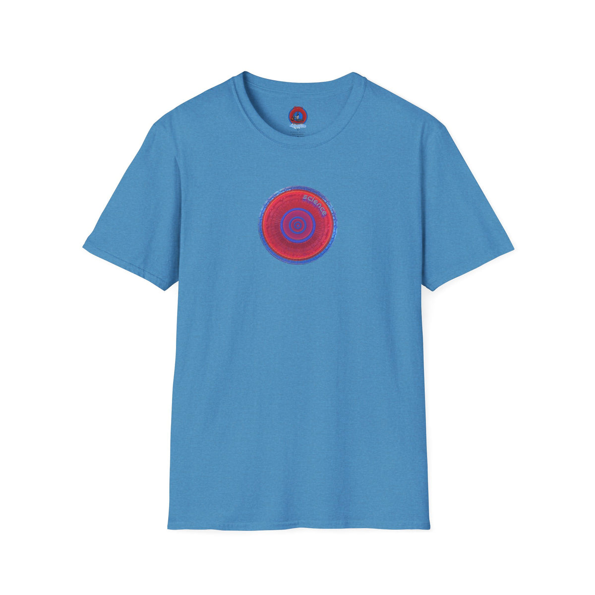 Classic Donut Tee - Unisex Soft-Style - "Tube Donuts" - series 1.0 - red donut/lighter blue bordering