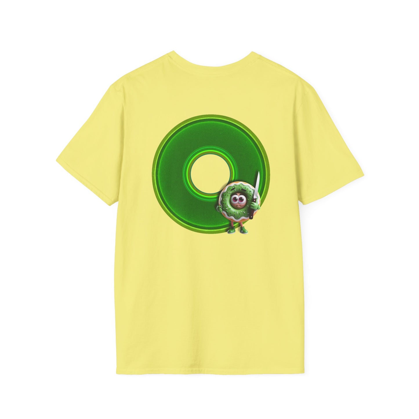 Classic Donut Tee - Unisex Soft-Style - "My Friend the Donut " - series 1.0  - variant 4 - green donut