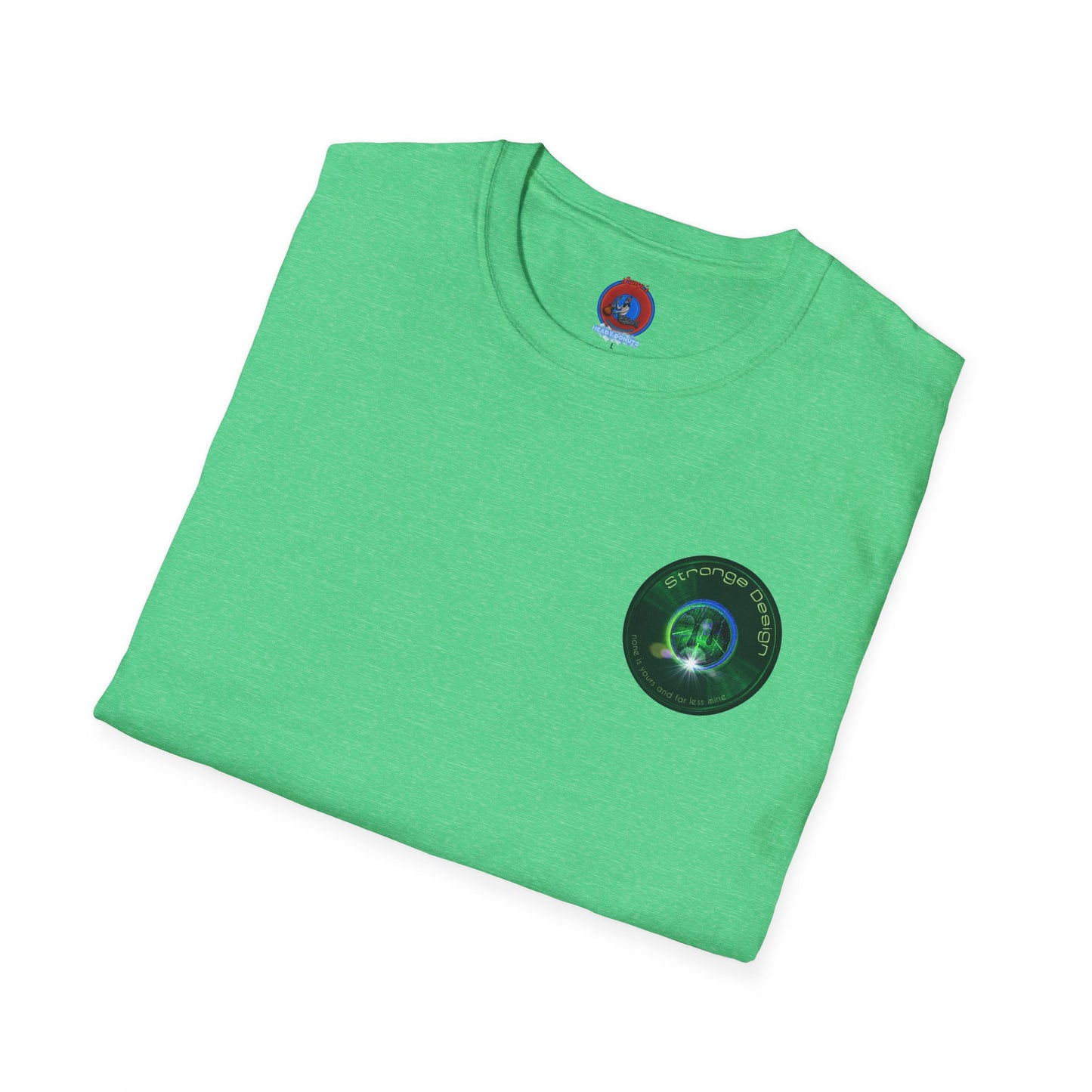 Classic Donut Tee - Unisex Soft-Style - "The Strangely Designed Donut Tee" - series 1.0 - green donut