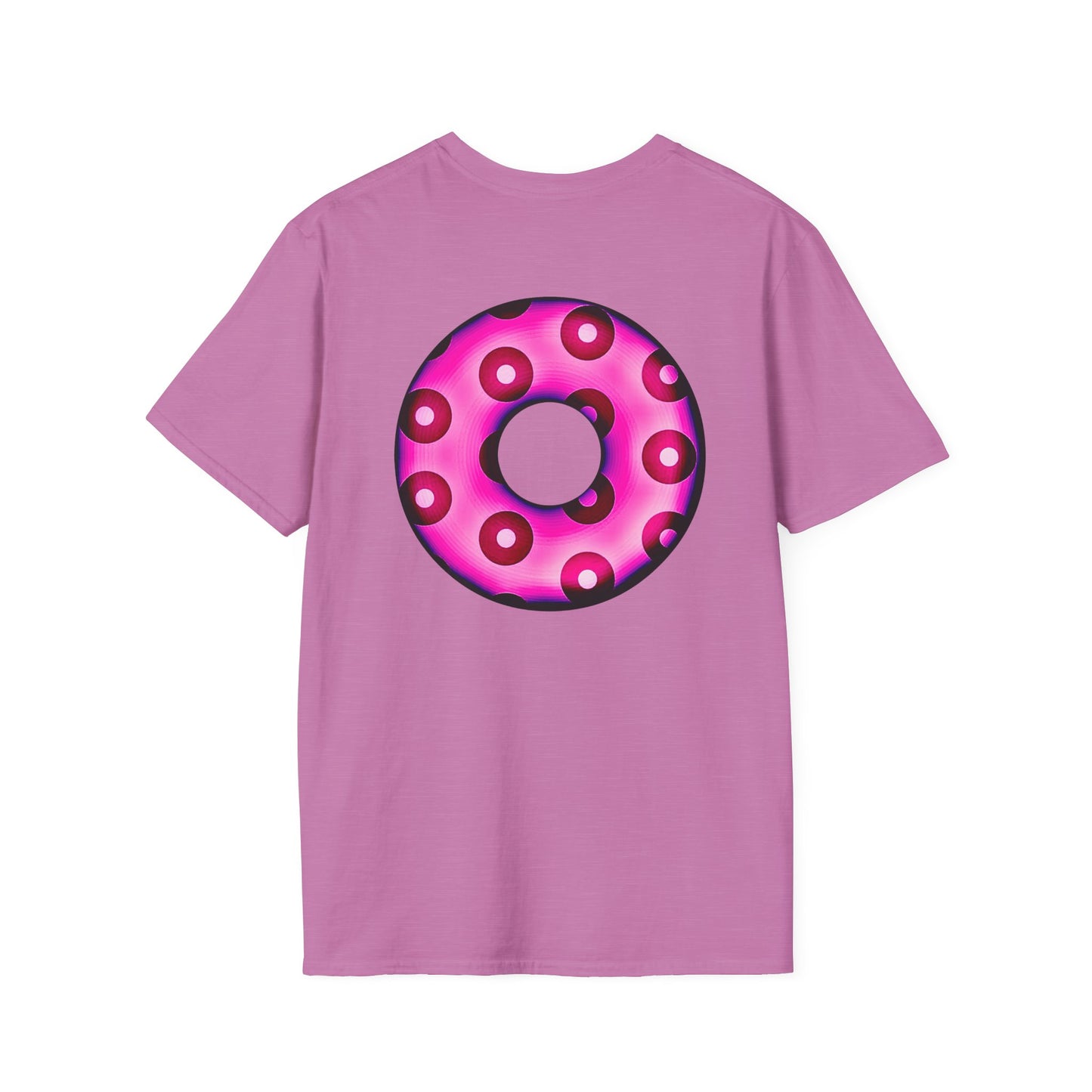 Plain Donuts/Unisex Soft-Style - "Plain Blimpy Paradoxical Donuts" - bright magenta/red donuts