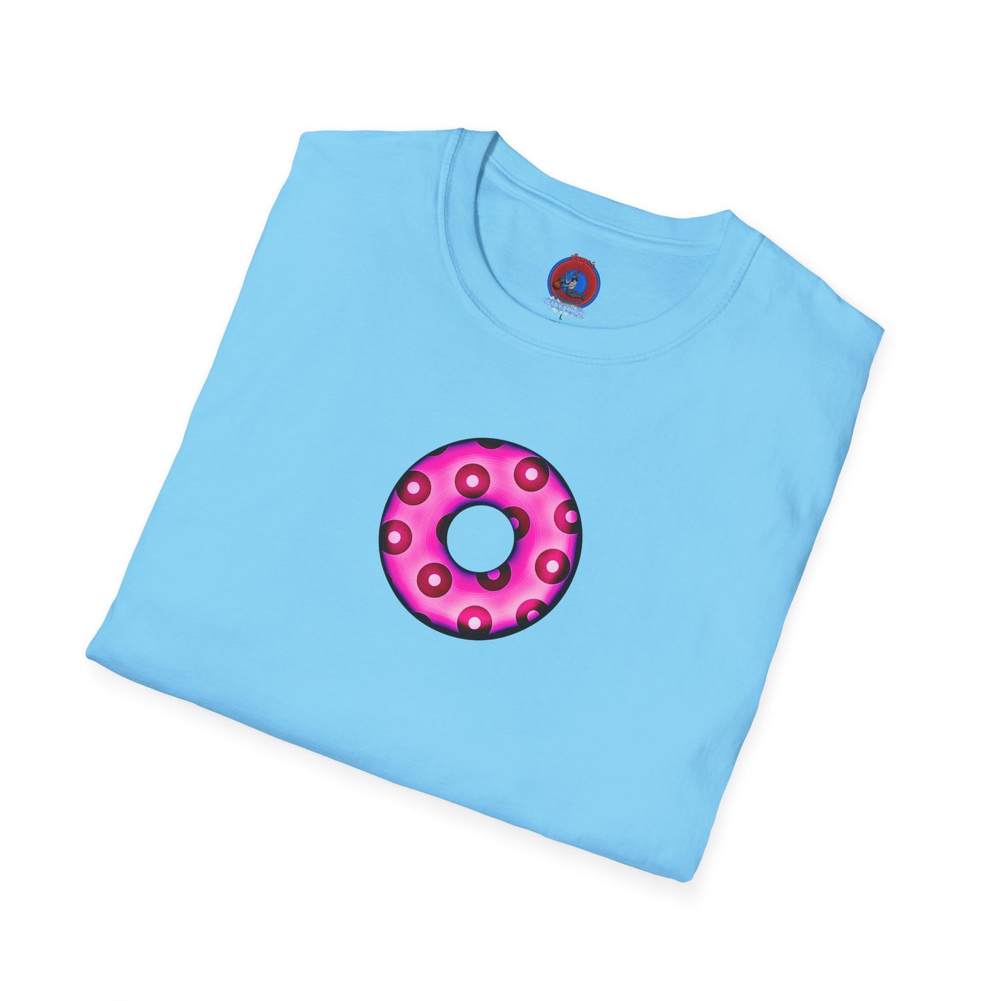 Plain Donuts/Unisex Soft-Style - "Plain Blimpy Paradoxical Donuts" - bright magenta/red donuts