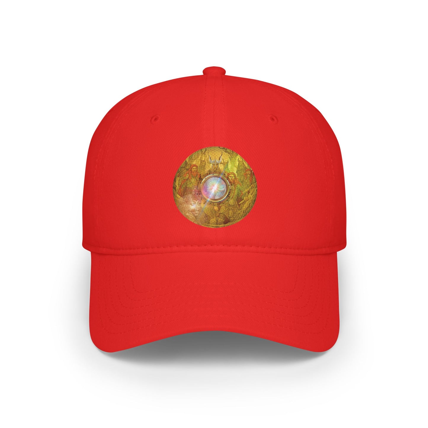 Lumpy Donut Baseball Cap - "Vald's Impaling Donut Cap" - golden symmetrical donut w/