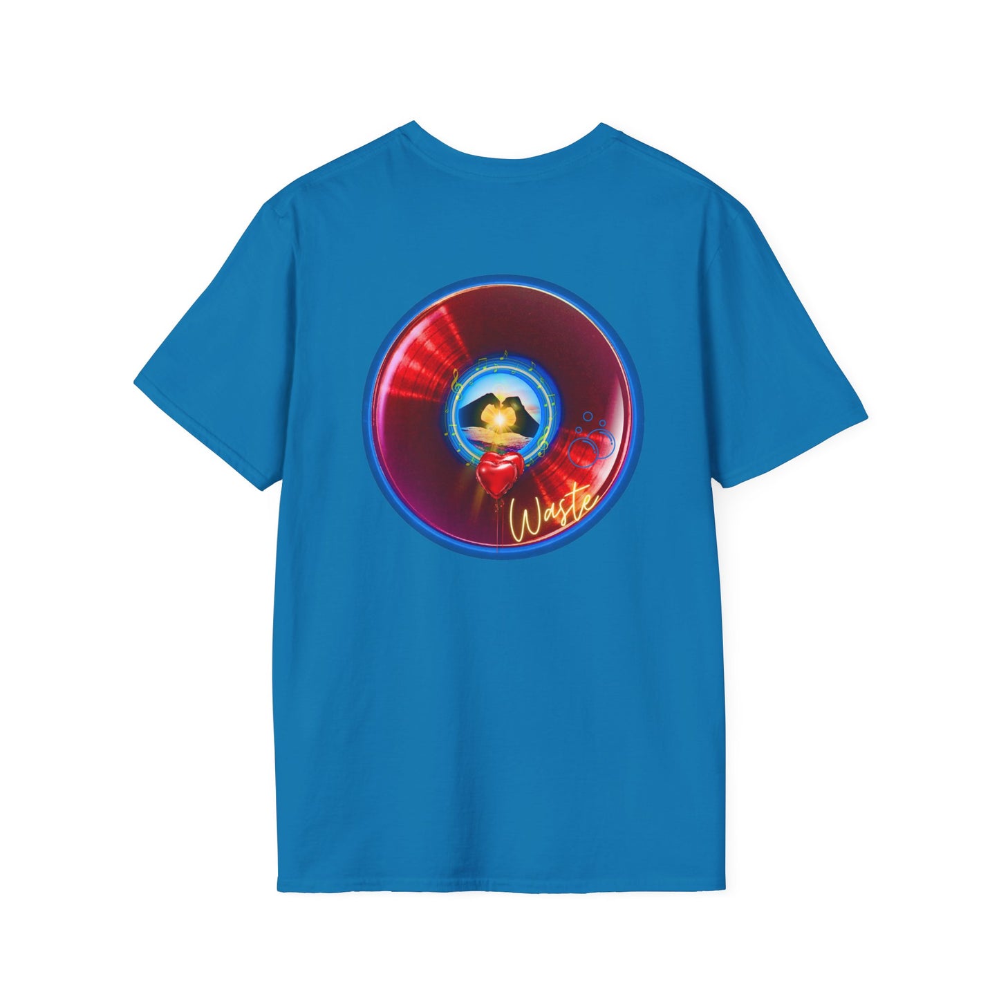 Classic Donut Tee - Unisex Soft-Style - "Wasted Donut" - series 1.0 - variant 2 - red donut