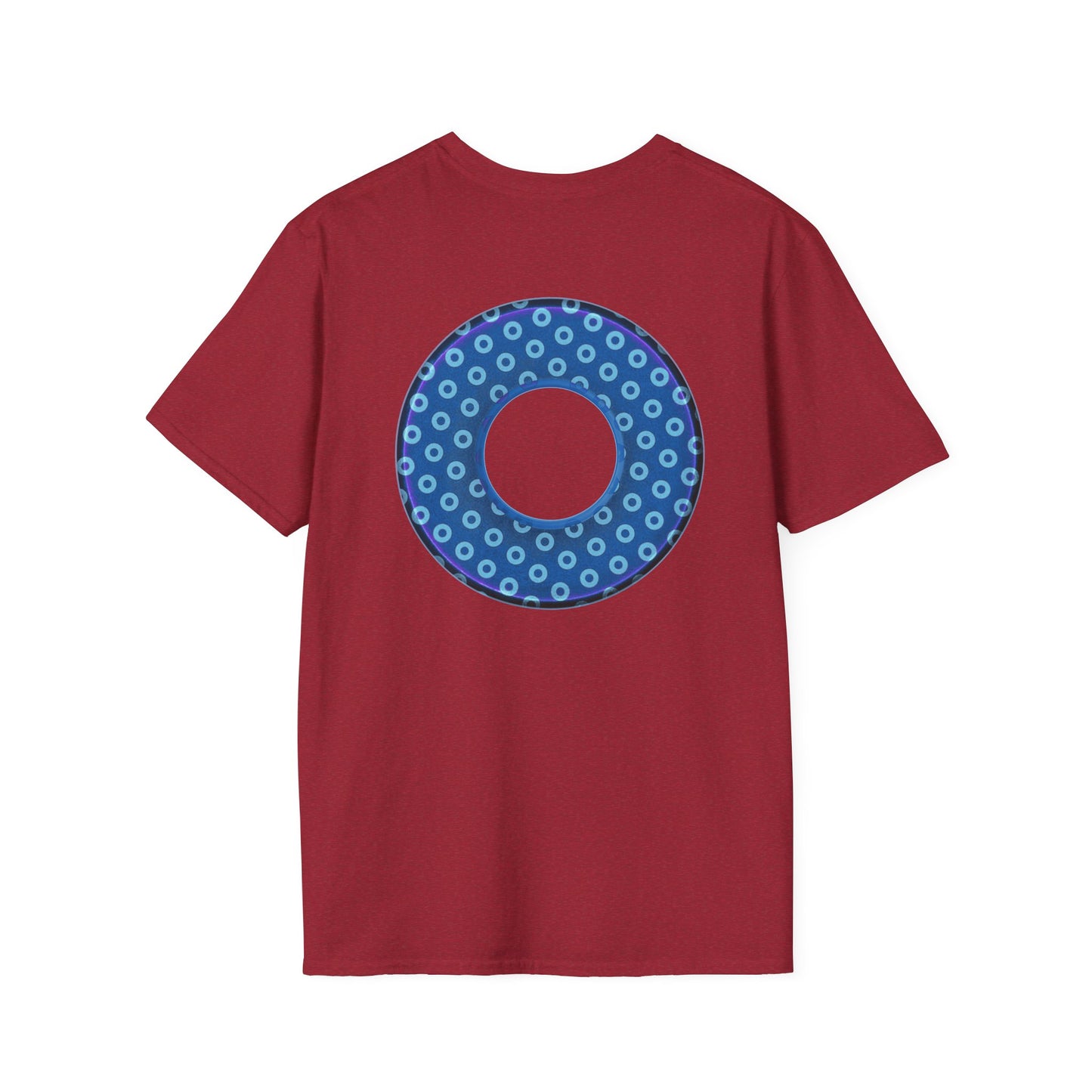 Plain Donuts/Unisex Soft-Style - "Plain Electric Paradoxical Donuts" - light blue/dark blue donuts