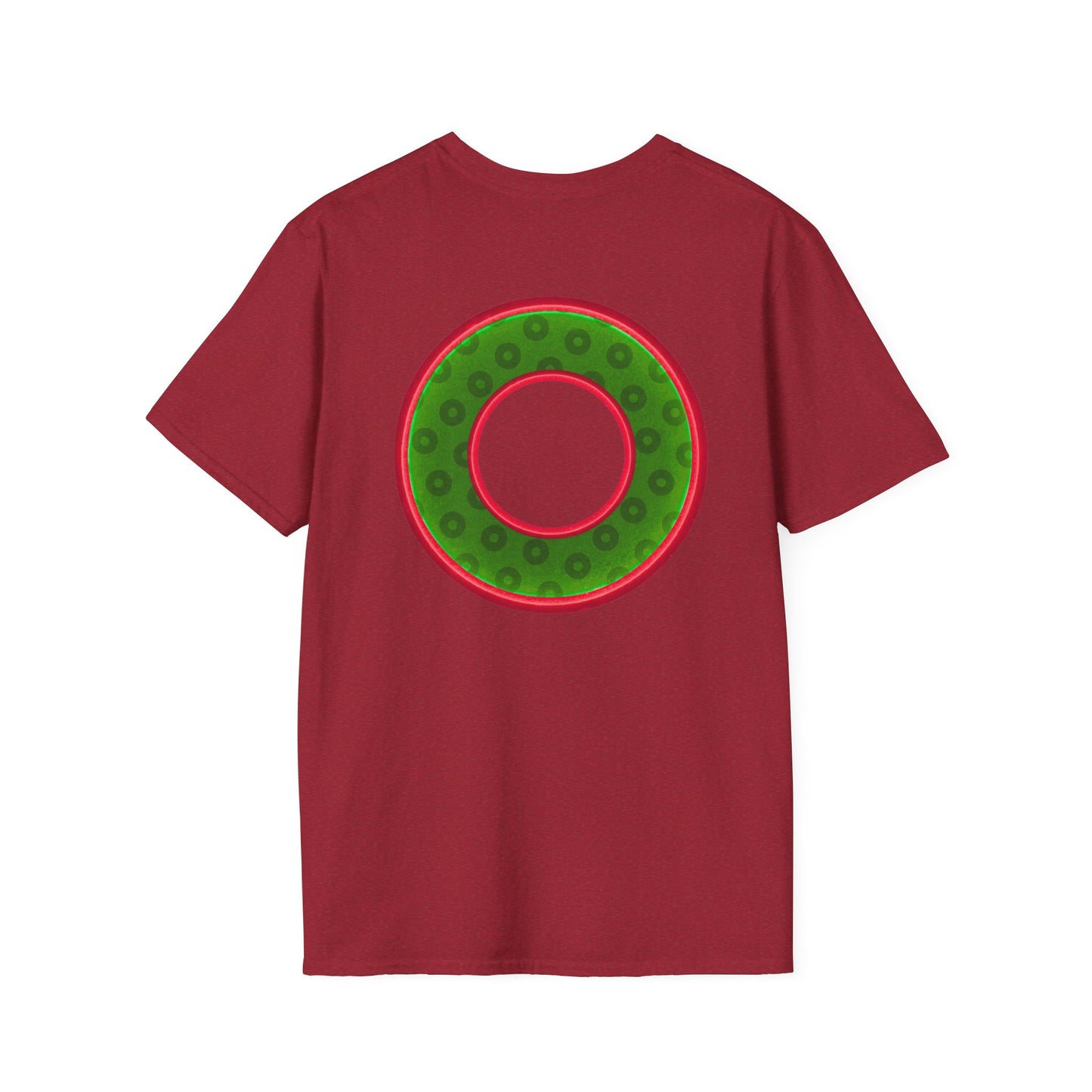 Plain Donuts/Unisex Soft-Style - "Plain Wide Mouthed Paradoxical Donuts" - Irish green/red donuts