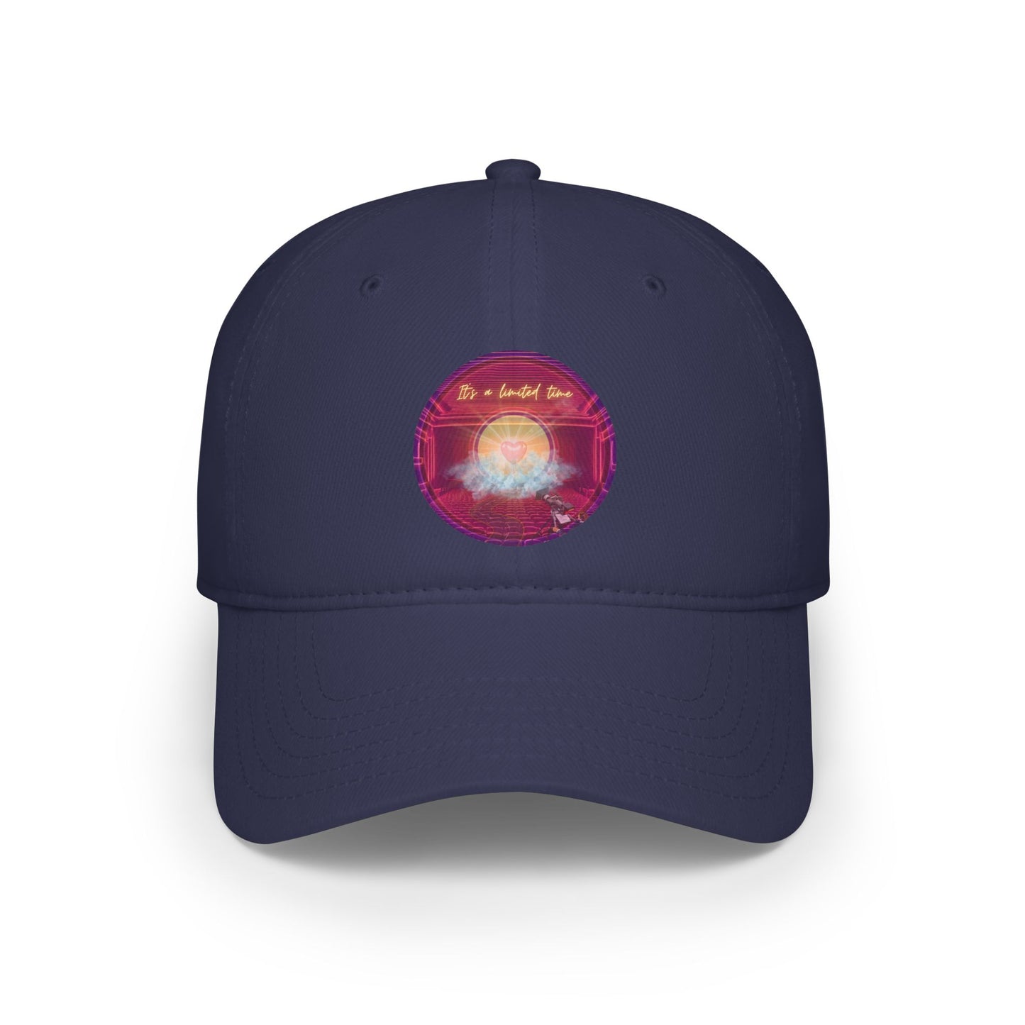 Lumpy Donut Baseball Cap - "The Donut of Life Cap" - variant 2 - vivid magenta pic donut w/