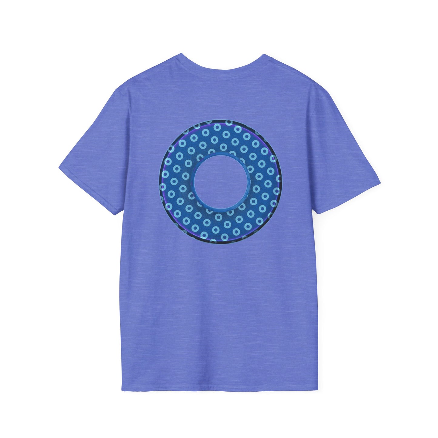 Plain Donuts/Unisex Soft-Style - "Plain Electric Paradoxical Donuts" - light blue/dark blue donuts