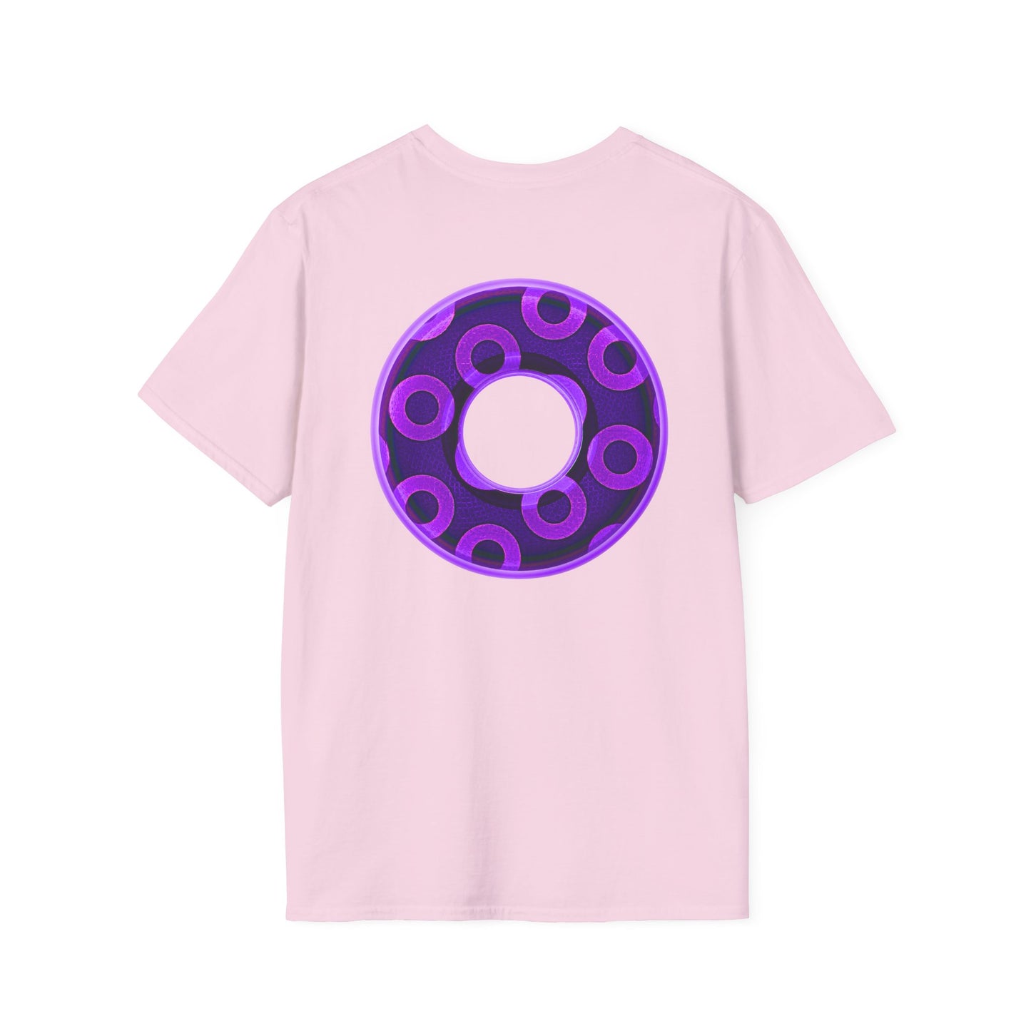Plain Donuts/Unisex Soft-Style - "Plain Rustic Paradoxical Donuts" - light purple/dark purple donuts