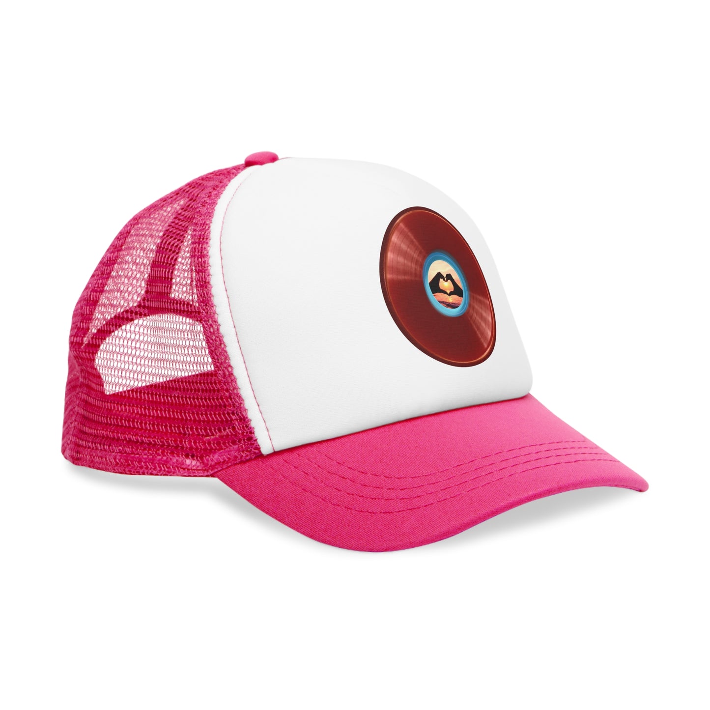 Lumpy Trucker Hat - "Wasted Donuts" - variant 1 - red donut