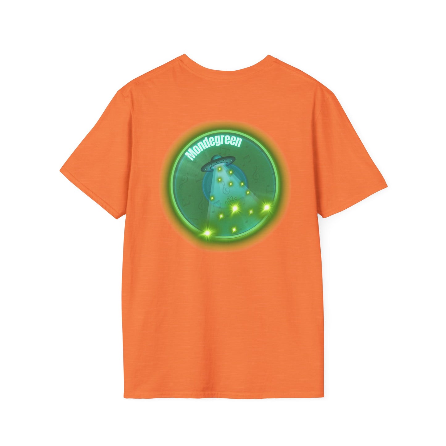 Classic Donut Tee - Unisex Soft-Style - "Close Encounters of the Delaware kind - Mondegreen Donut"  " variant 1 - green donut