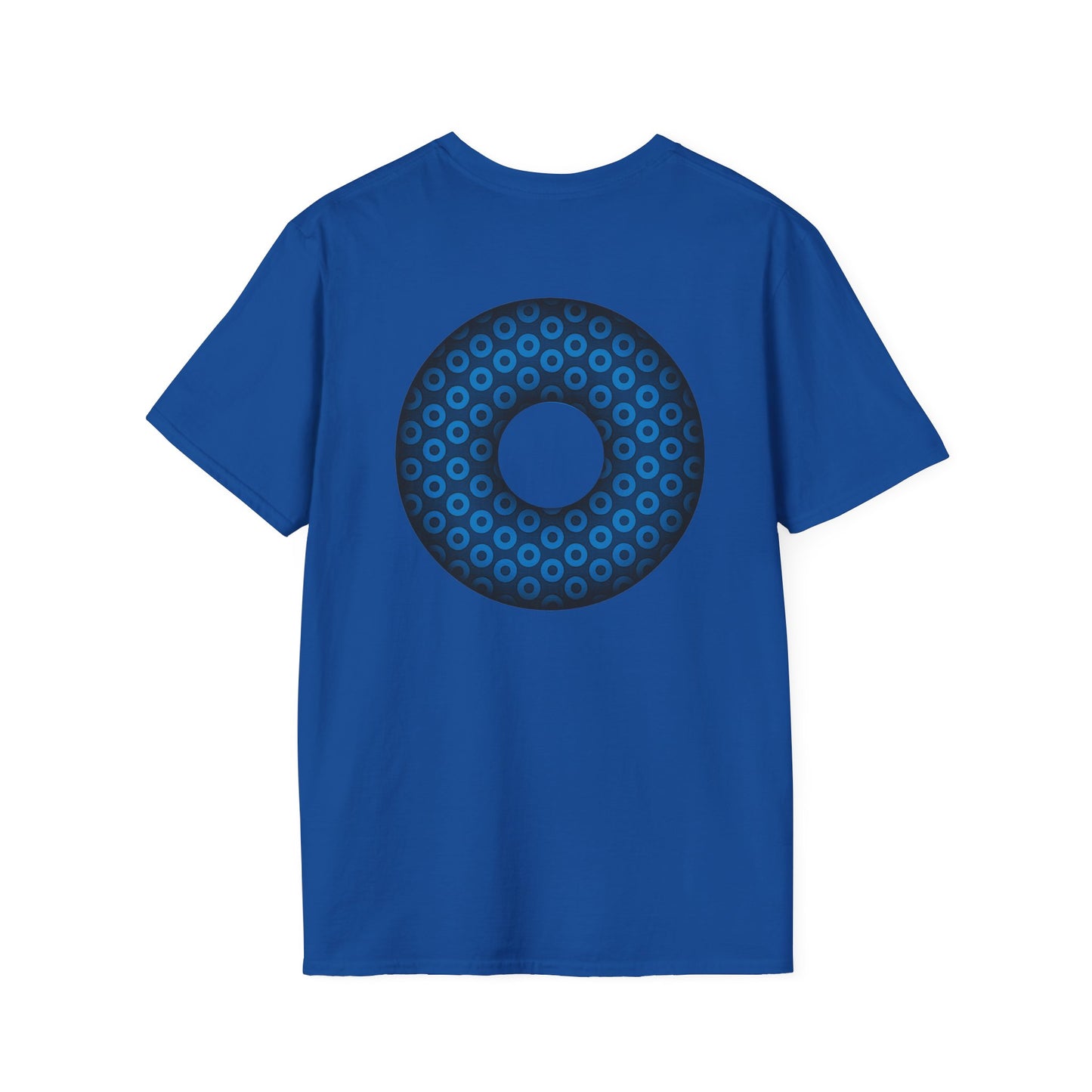 Plain Donuts/Unisex Soft-Style - "Plain Paradoxical Grided Donuts" - light blue/dark blue donuts