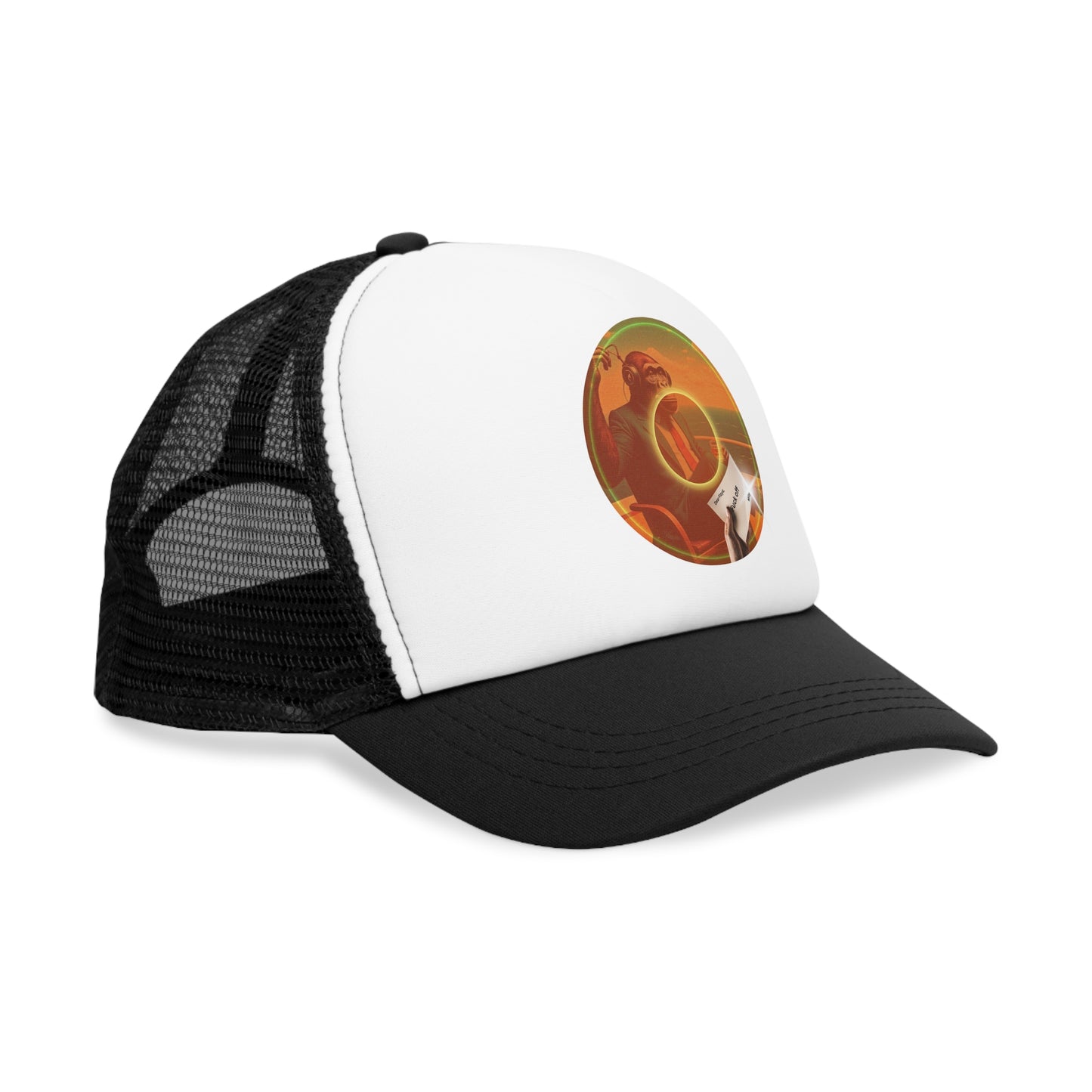 Lumpy Trucker Hat - "A Donut for Floyd" - picture donut