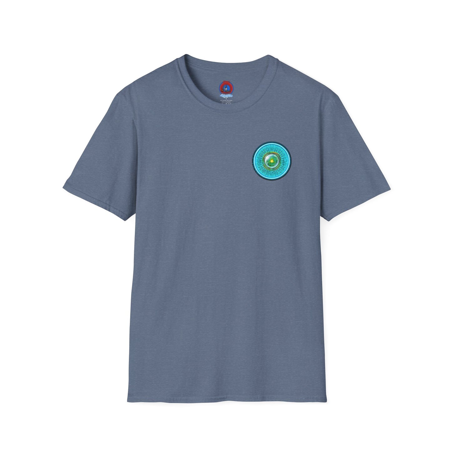 Classic Donut Tee - Unisex Soft-Style - "Donut of Life Tee" - vivid turquoise tube donut - variant 1