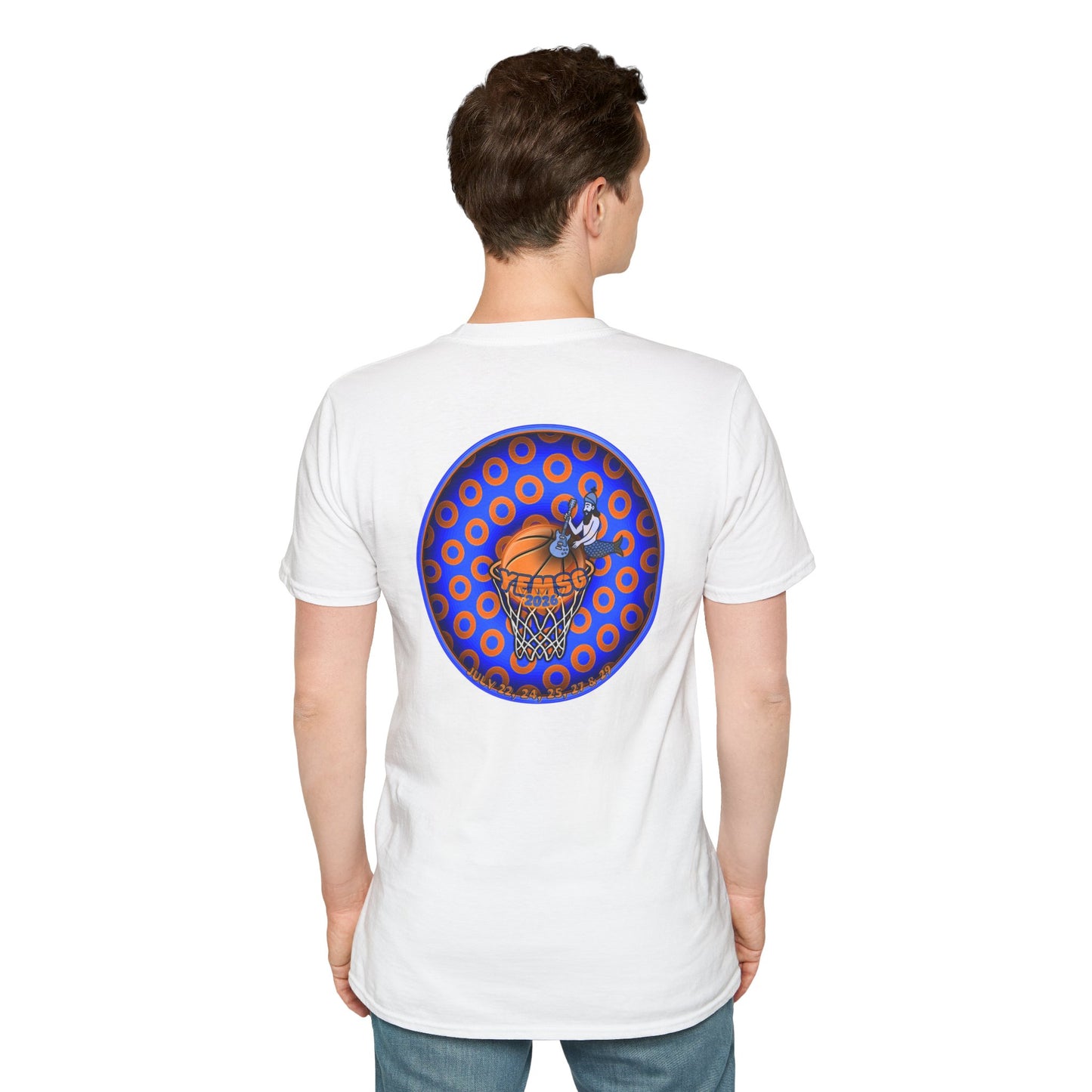 Classic Donut Tee - Unisex Soft-Style - "Diedrich Knickerbocker's Donut" - blue/orange caviar paradox donut - variant 2