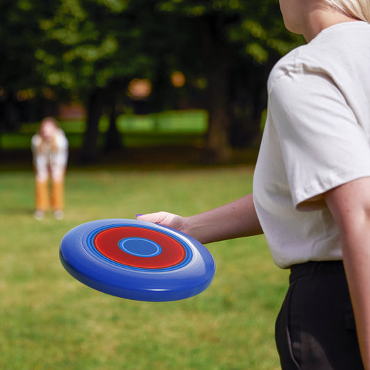 Lumpy Wham-O Donut Frisbee - "Plain Vivid Donut Phrisbee" - red/royal blue