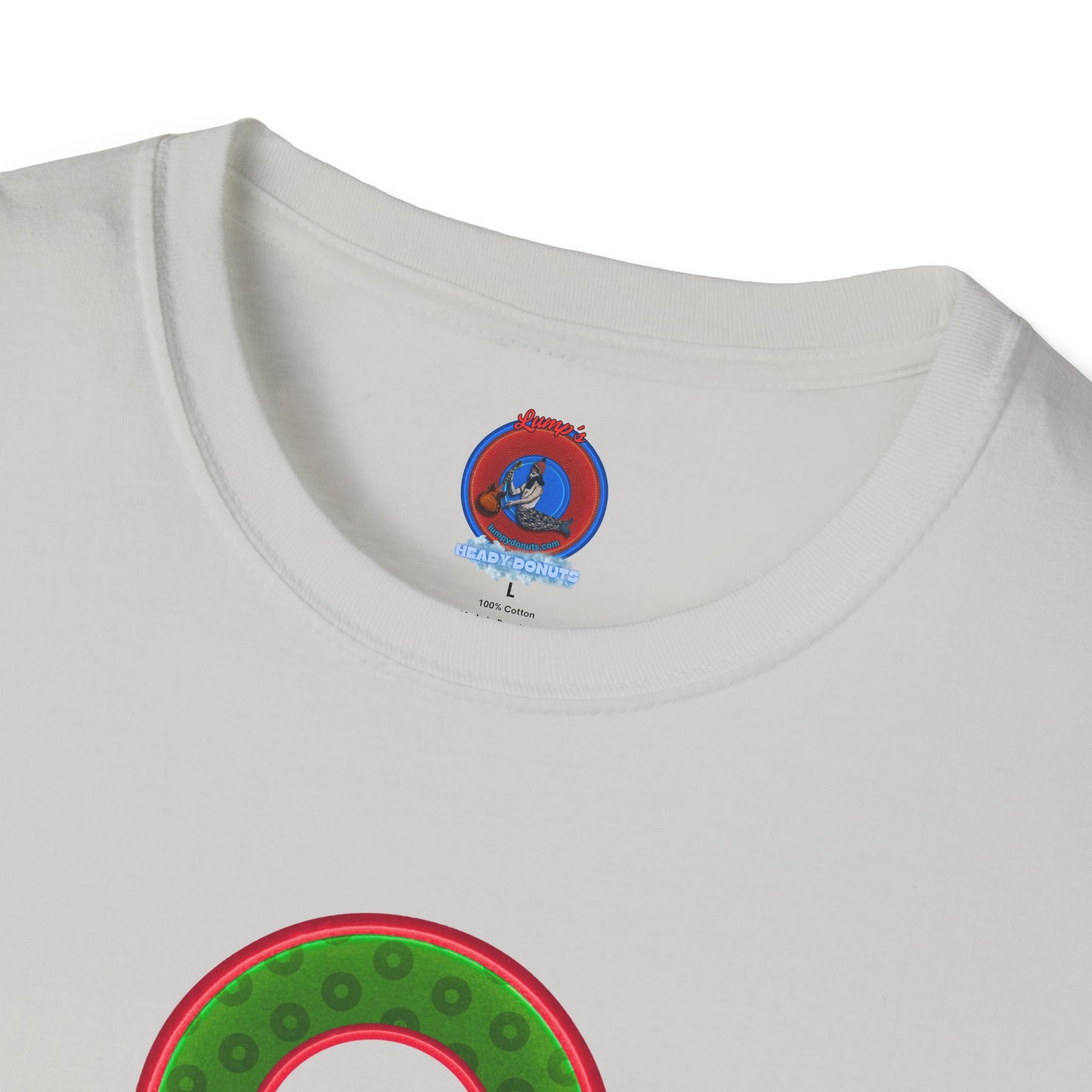 Plain Donuts/Unisex Soft-Style - "Plain Wide Mouthed Paradoxical Donuts" - Irish green/red donuts