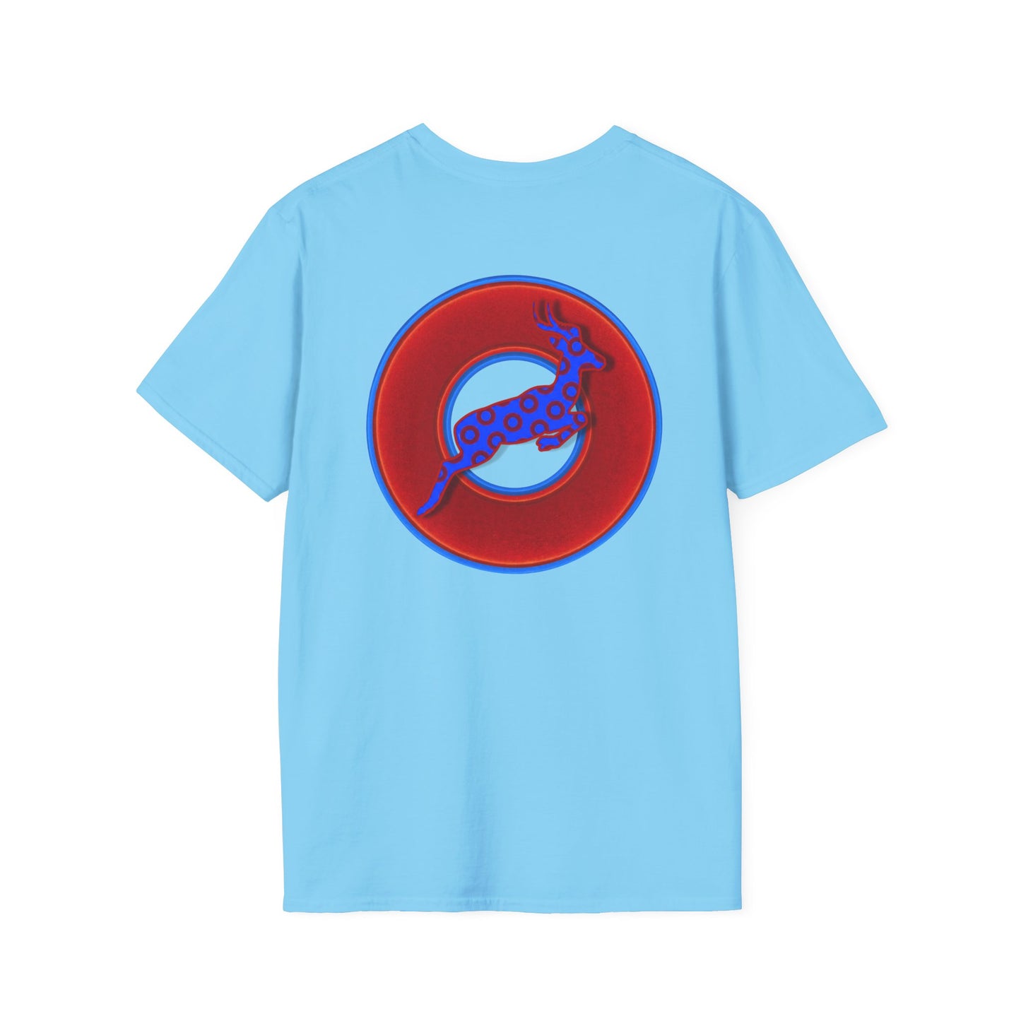 Classic Donut Tee - Unisex Soft-Style - "Out of Control Donut" - vivid red donut - variant 1