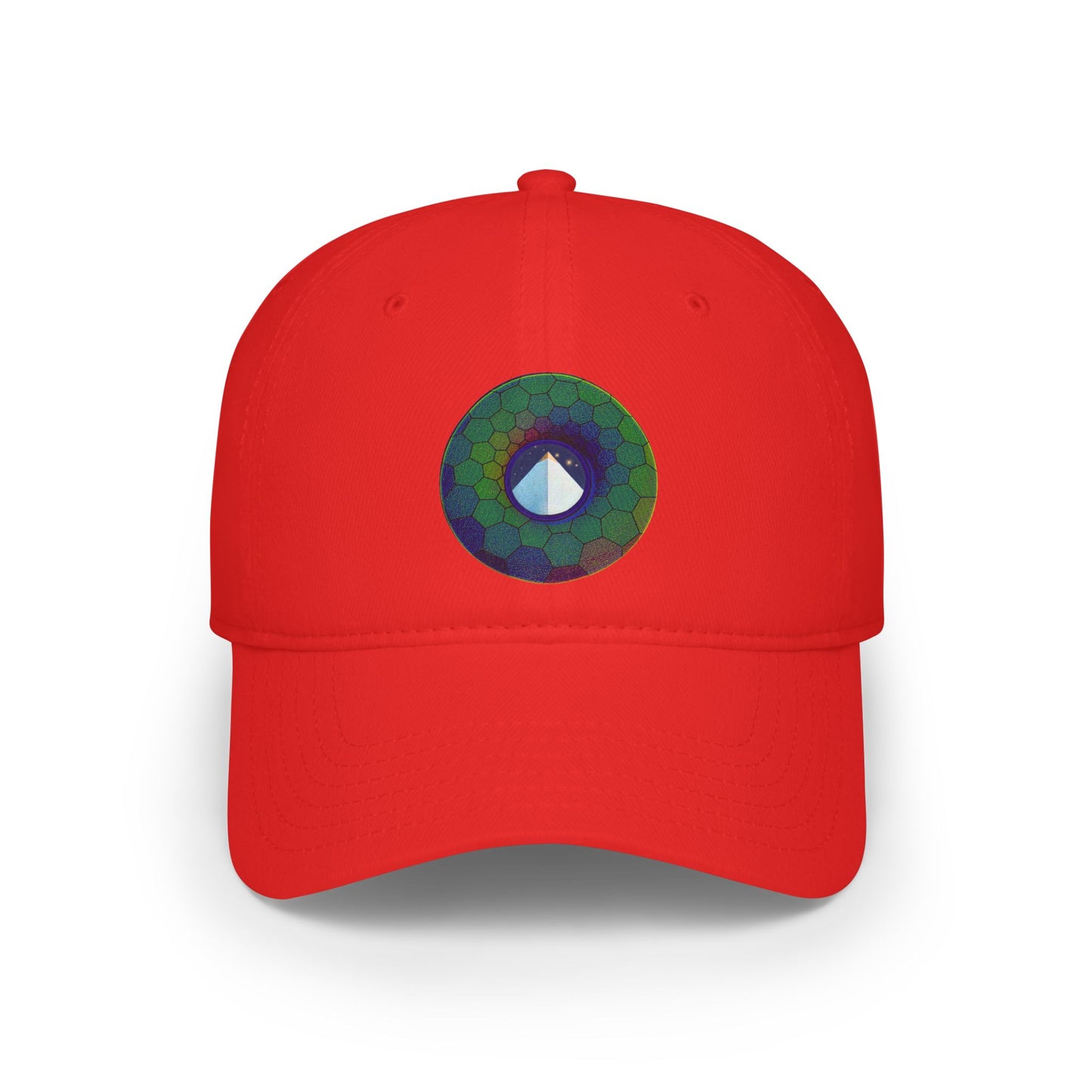 Lumpy Donut Baseball Cap - "Limestone Donut Caps So Large" - variant 7 - green hexadonut w/