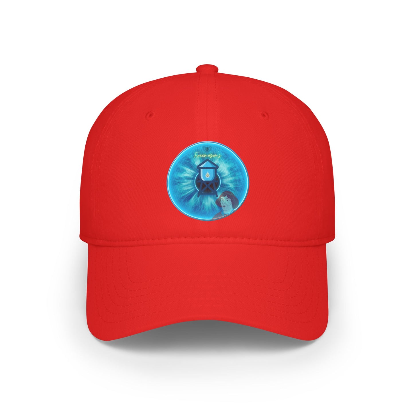 Lumpy Donut Baseball Cap - "The Peering Donut Cap of Opacity" - variant 3 - light blue idonut w/