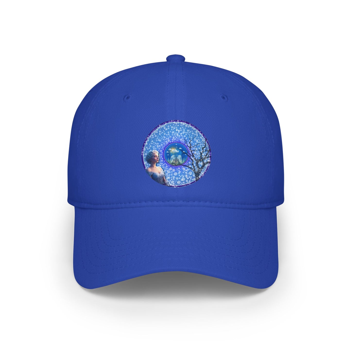 Lumpy Donut Baseball Cap - "The Donut Cap Locked in Glaciers" - blue/purple vivid pic donut donut w/