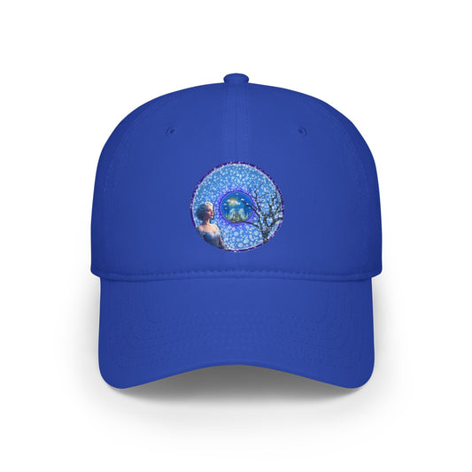 Lumpy Donut Baseball Cap - "The Donut Cap Locked in Glaciers" - blue/purple vivid pic donut donut w/