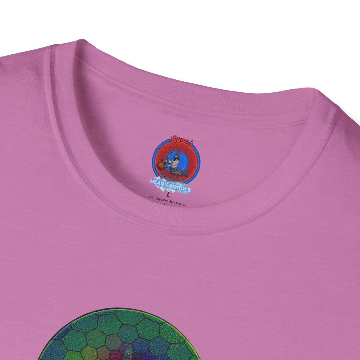 Classic Donut Tee - Unisex Soft-Style - "Save the Mondegreen City Hall Clock Tower" - hexadonut - series 1.0 -variant 1 - green donut