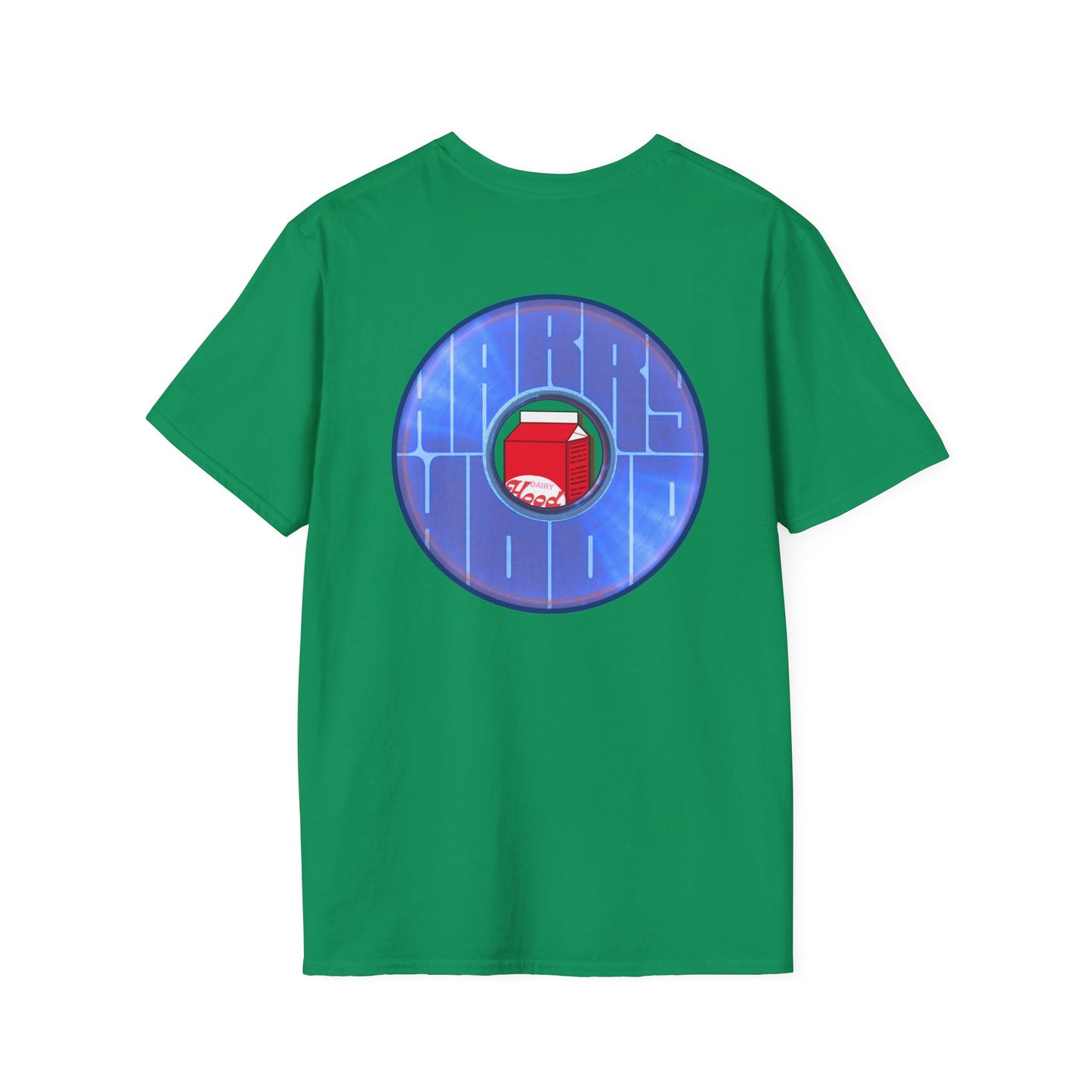Classic Donut Tee - Unisex Soft-Style - "Harry Left His Shirt" - series 1.0  - variant 3 - purple/blue donut