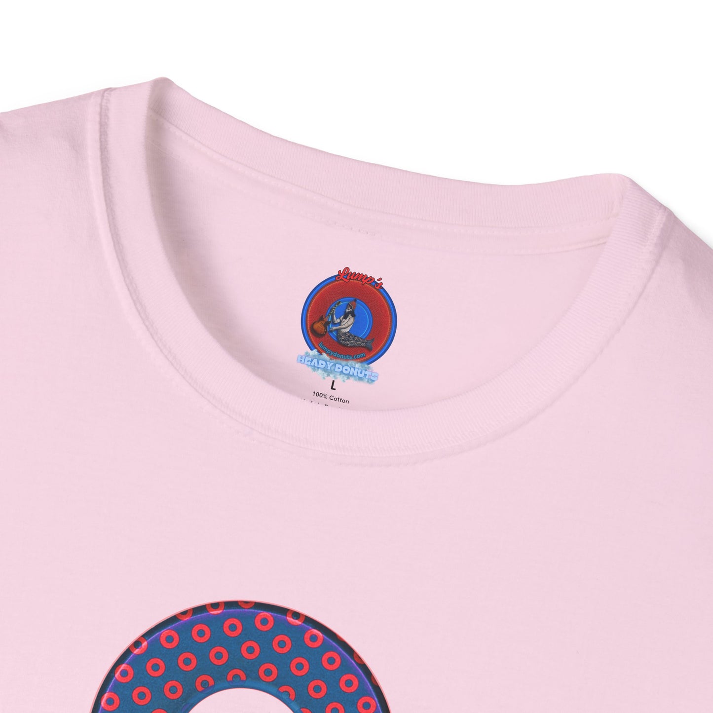 Plain Donuts/Unisex Soft-Style - "Plain Electric Paradoxical Donuts" - dark blue/red donuts