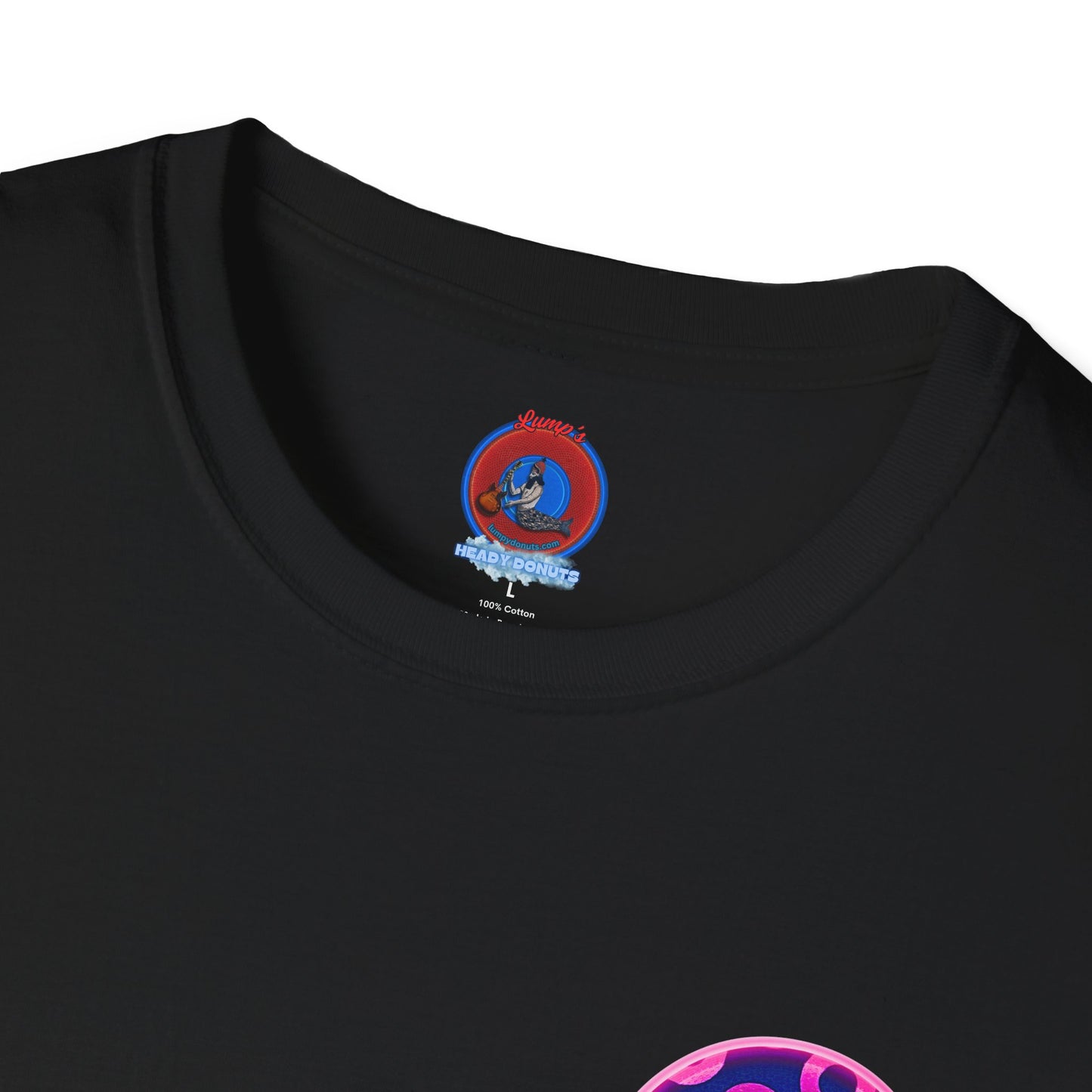 Classic Donut Tee - Unisex Soft-Style - "Wooked Cream - YEMSG Donut " -blue/pink rustic paradox donut - variant 5