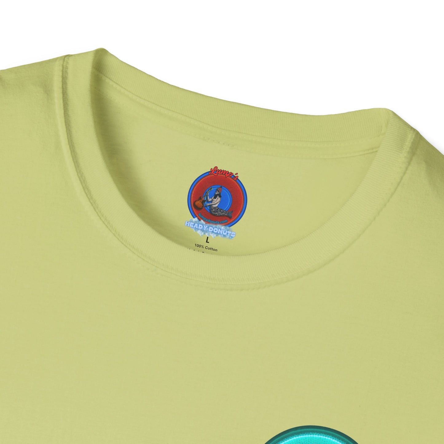 Classic Donut Tee - Unisex Soft-Style - "Got Rhombus?" - series 1.0  - variant 1 - turquoise/teal donut