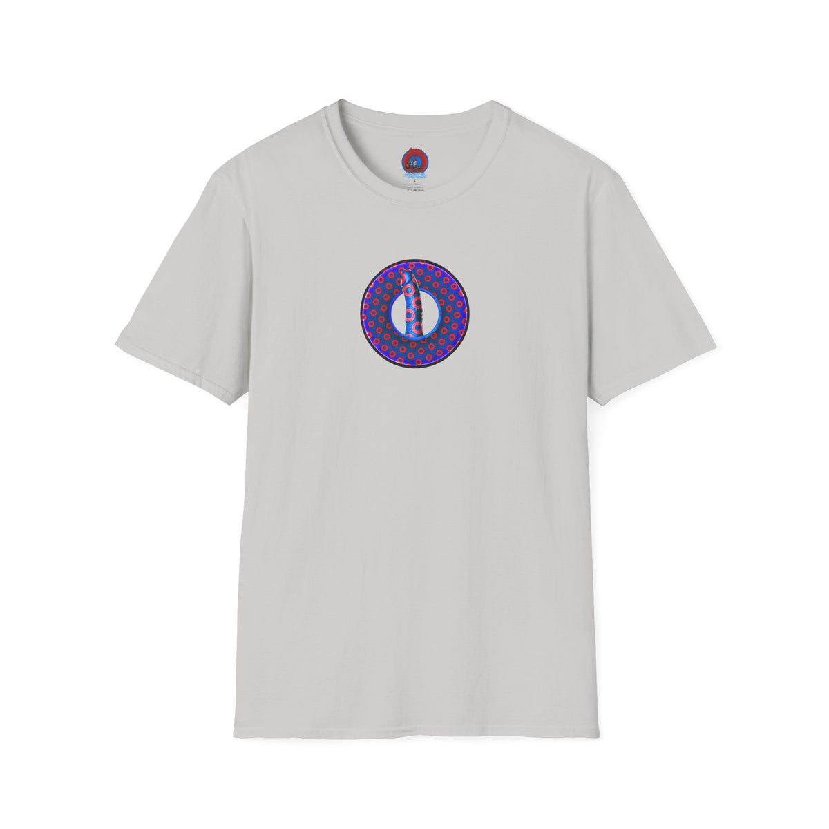 Classic Donut Tee - Unisex Soft-Style - "Sir Richard's Phamous Donut" - series 1.0  - variant 3 - red/blue paradox donut