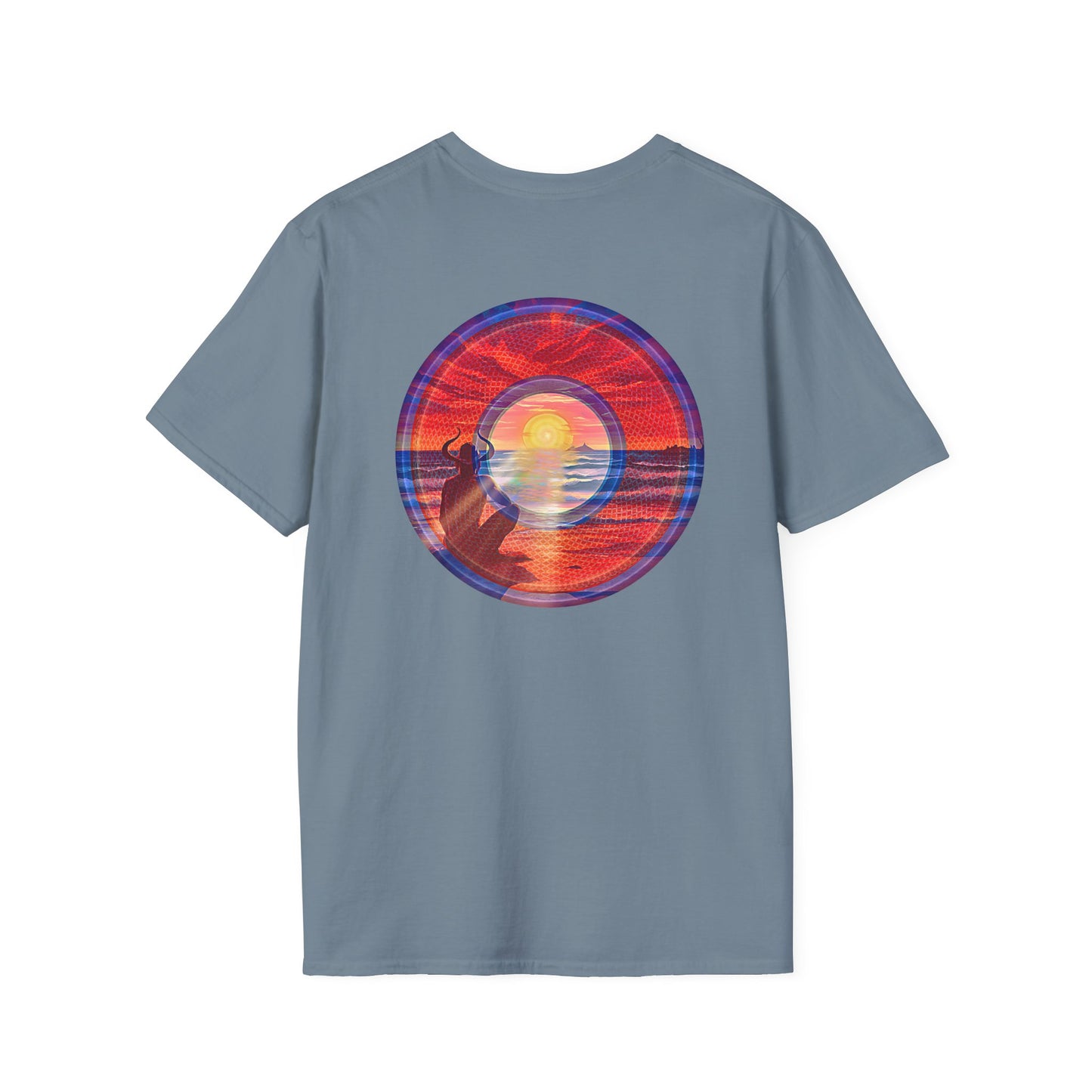 Classic Donut Tee - Unisex Soft-Style - "The Squirming Donut" - red picture donut