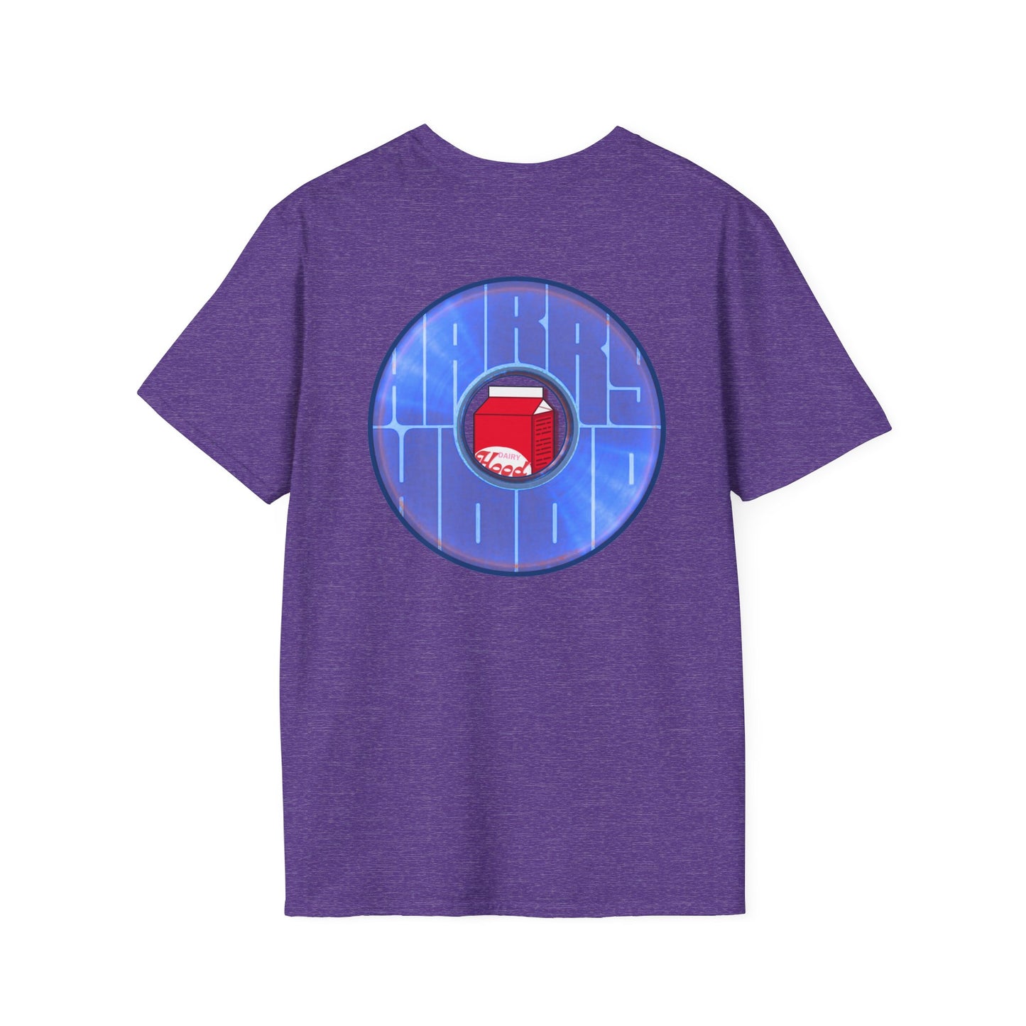 Classic Donut Tee - Unisex Soft-Style - "Harry Left His Shirt" - series 1.0  - variant 3 - purple/blue donut