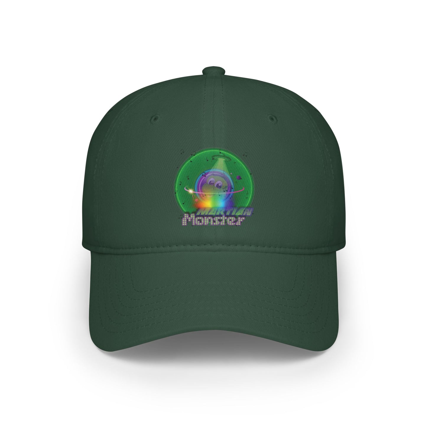 Lumpy Donut Baseball Cap - "My Phavorite Martian" - vivid green donut w/