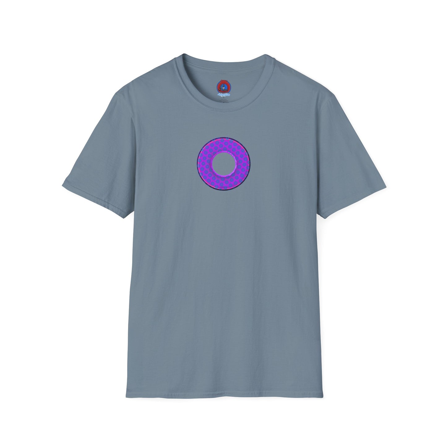 Plain Donuts/Unisex Soft-Style - "Plain Electric Paradoxical Donuts" - bright purple/royal blue donuts