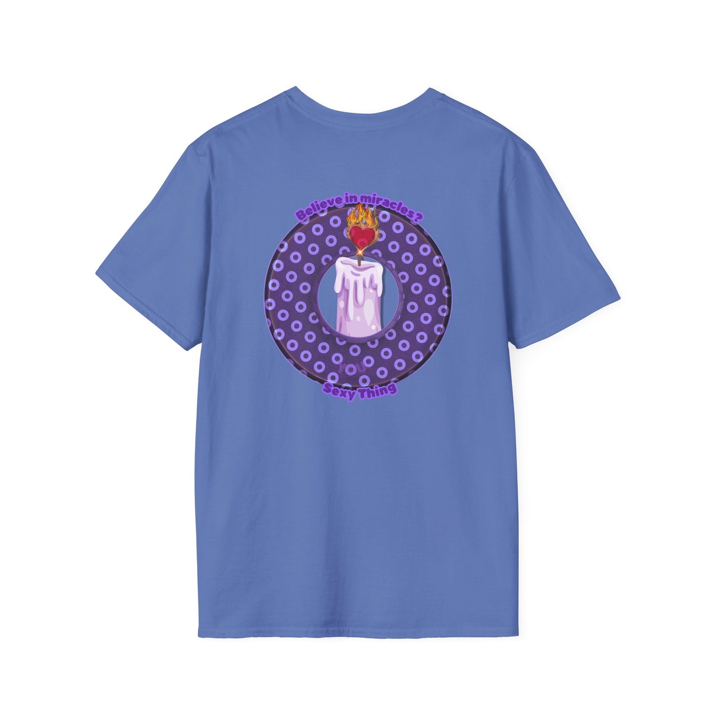 Classic Donut Tee - Unisex Soft-Style - "Donuts for Sexy Things" - electric purple/light purple paradox donut