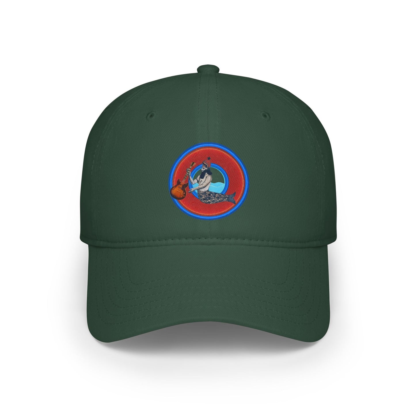 Lumpy Donut Baseball Cap - "Doggone Dagon Donut Cap" - variant 2 - rustic red donut w/