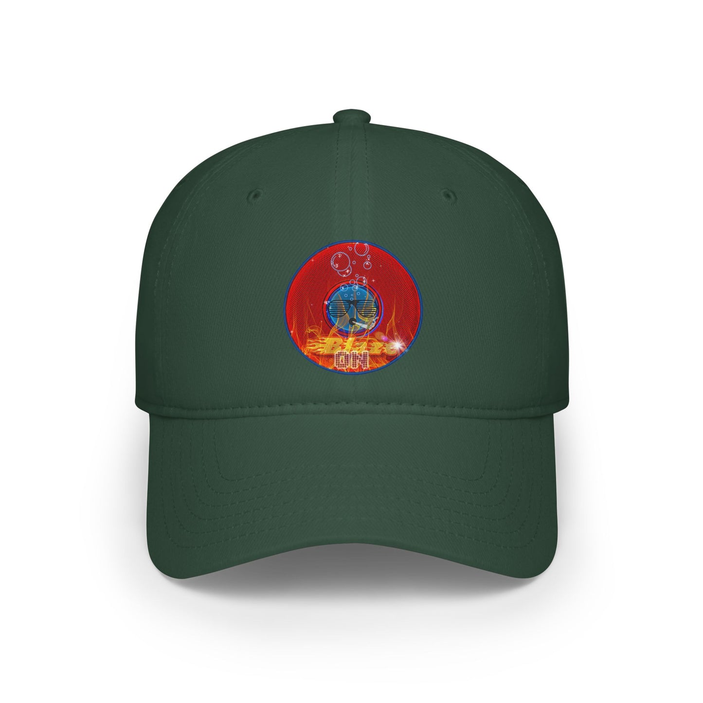 Lumpy Donut Baseball Cap - "The Blazed Donut Cap" - red phatty donut w/