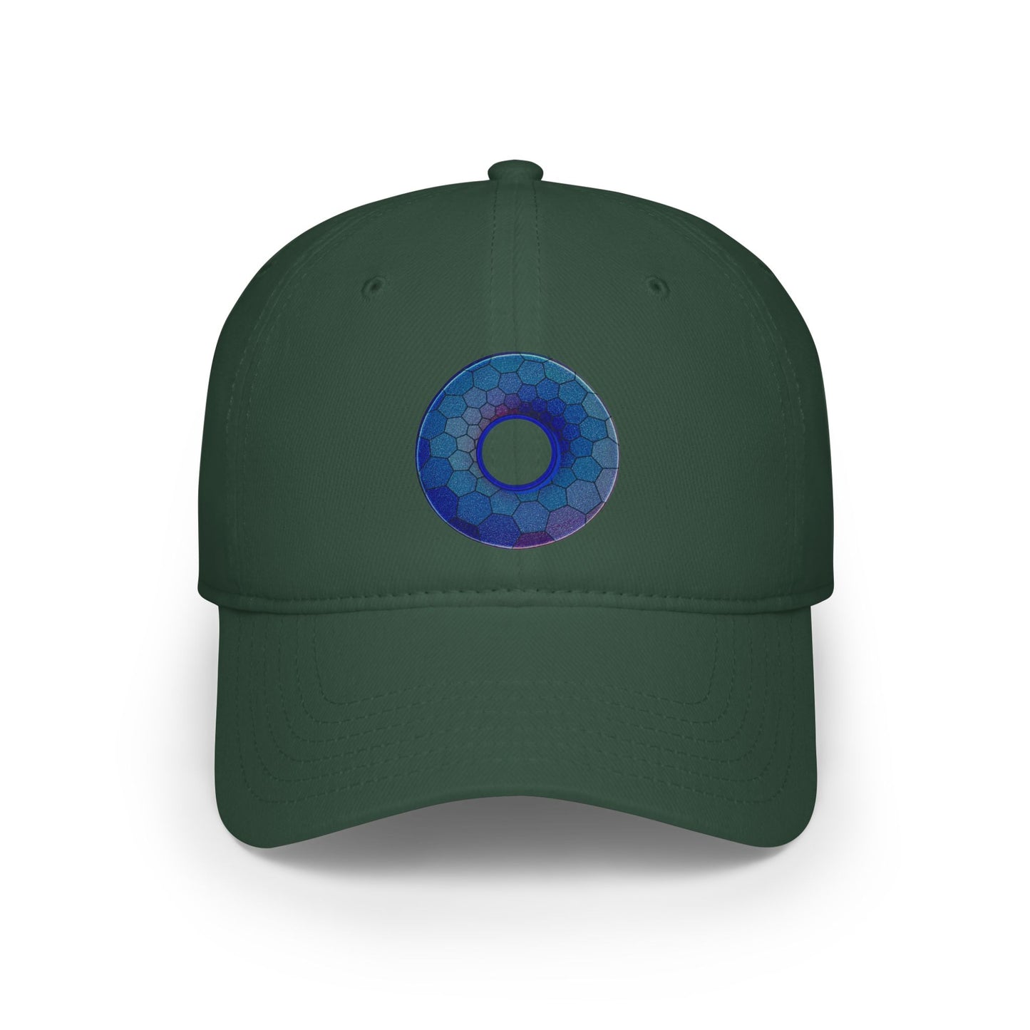 Lumpy Donut Baseball Cap - "Plain Hexadonut" - variant 2 - blue hexadonut w/